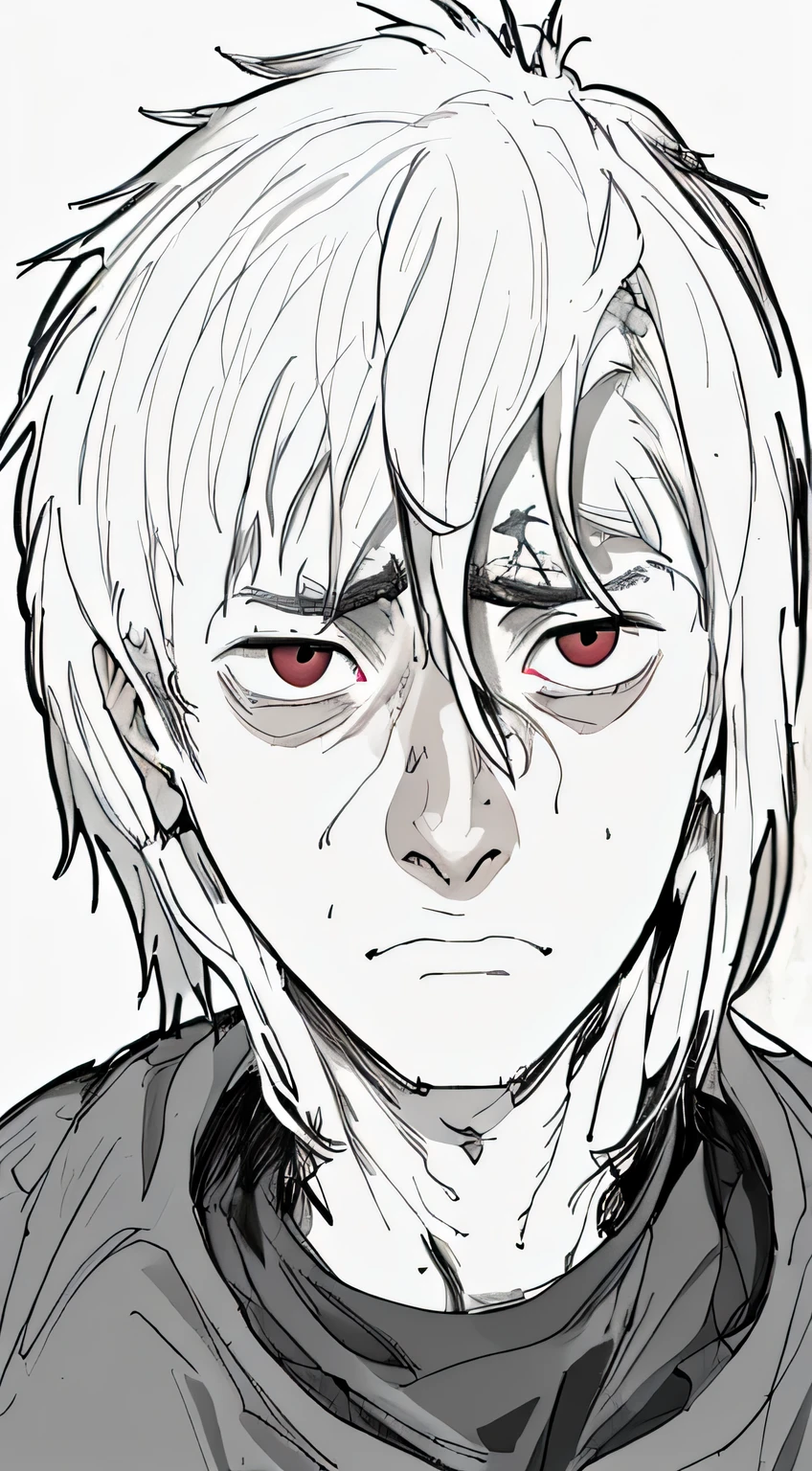 a man looking at the camera fearing death and scream