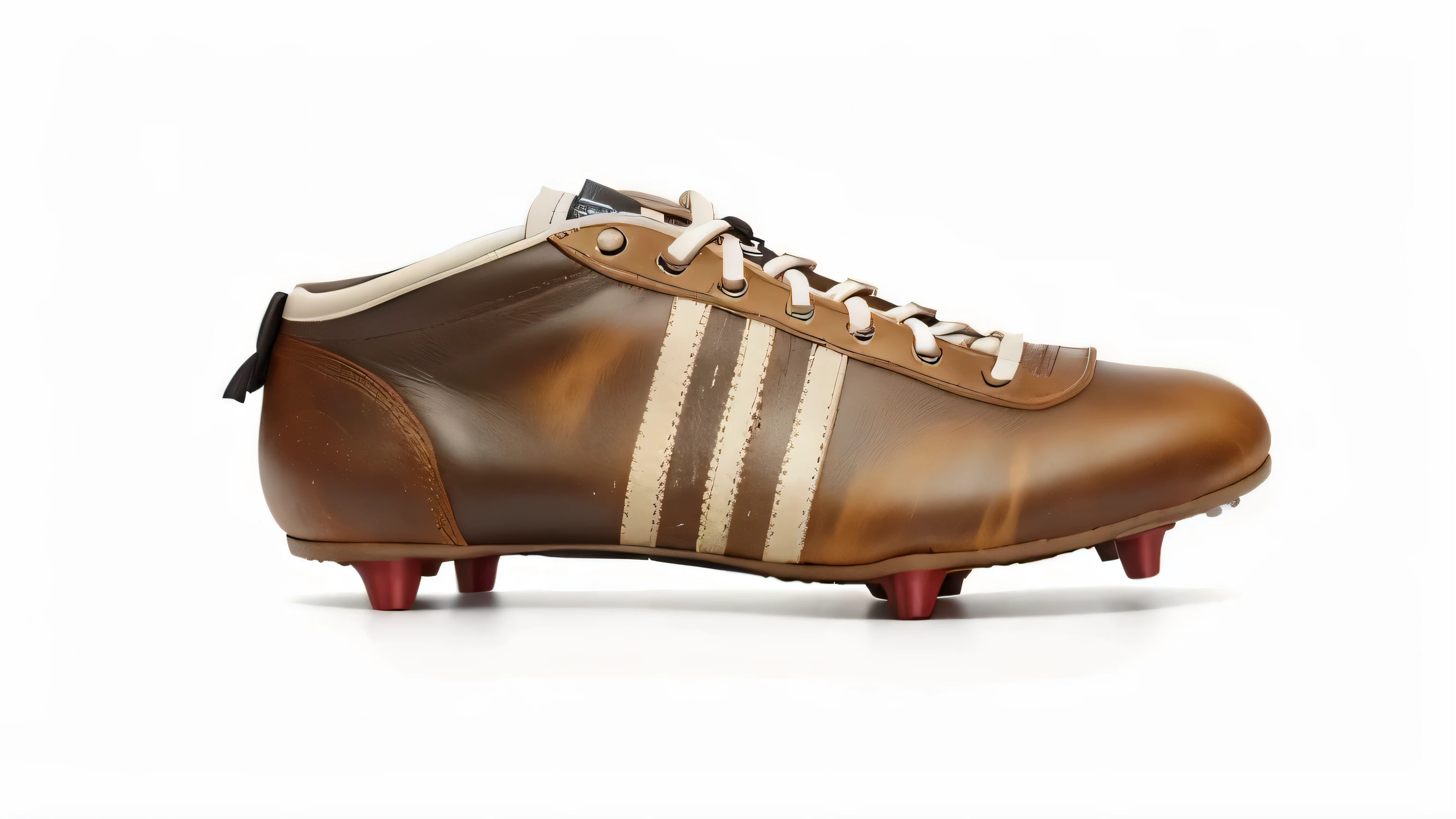 leather boots with untied laces, muito parecido com chuteiras de futebol antigas