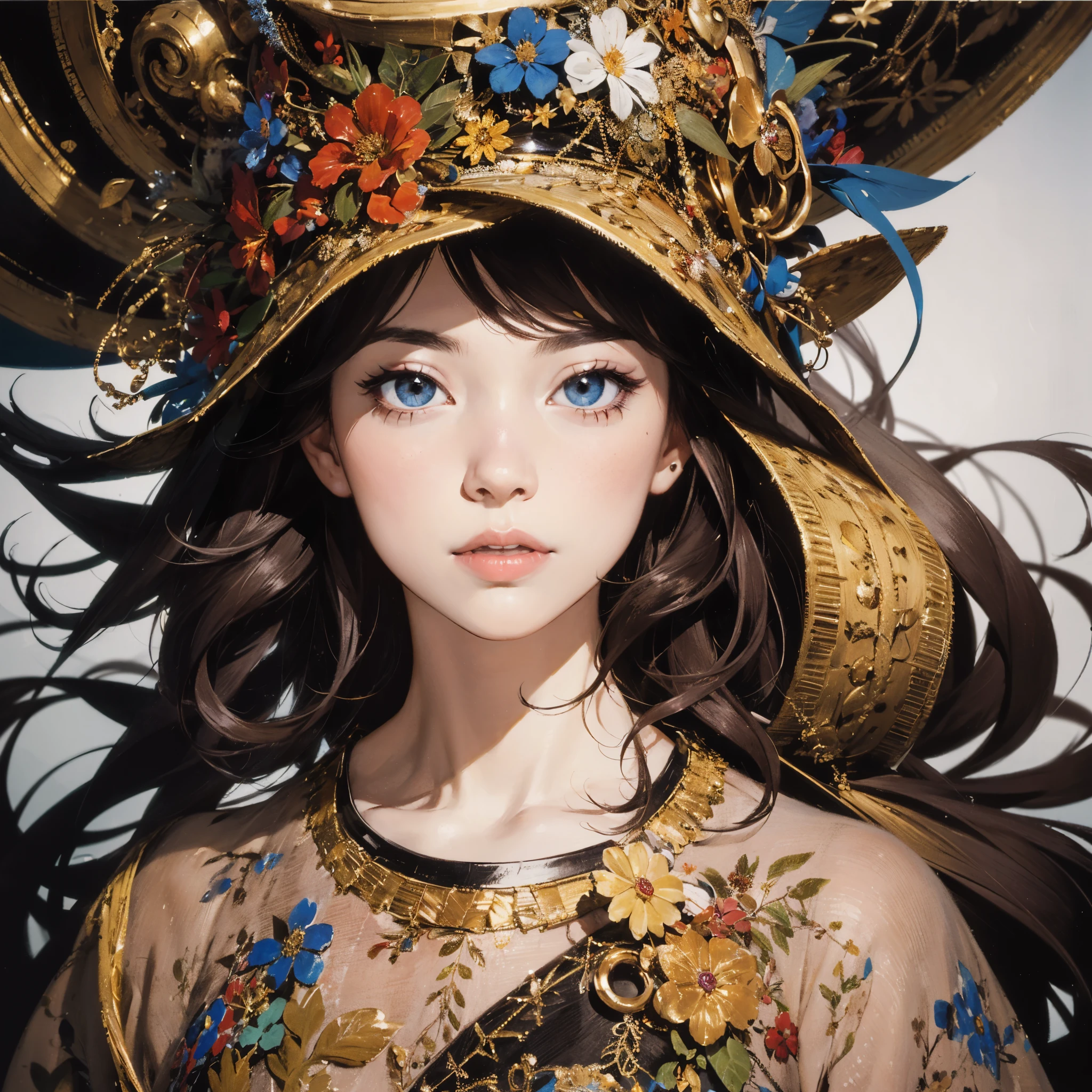 official art, unity 8k wallpaper, Super detailed, beautiful and aesthetic, masterpiece, highest quality, (zentangle, mandala, tangle, entangle), (fractal art:1.3) , 1 girl, very detailed, dynamic angle, cowboy shot, the most beautiful form of chaos, elegant, brutal designer, Bright colors, romanticism, Written by James Jean, robbie dowi antono, Ross Tran, francis bacon, Michael Mraz, Adrian's genius, Petra Cortright, Gerhard Richter, takato yamamoto, ashley wood, in the atmosphere, ecstasy of notes, Streaming notes are displayed