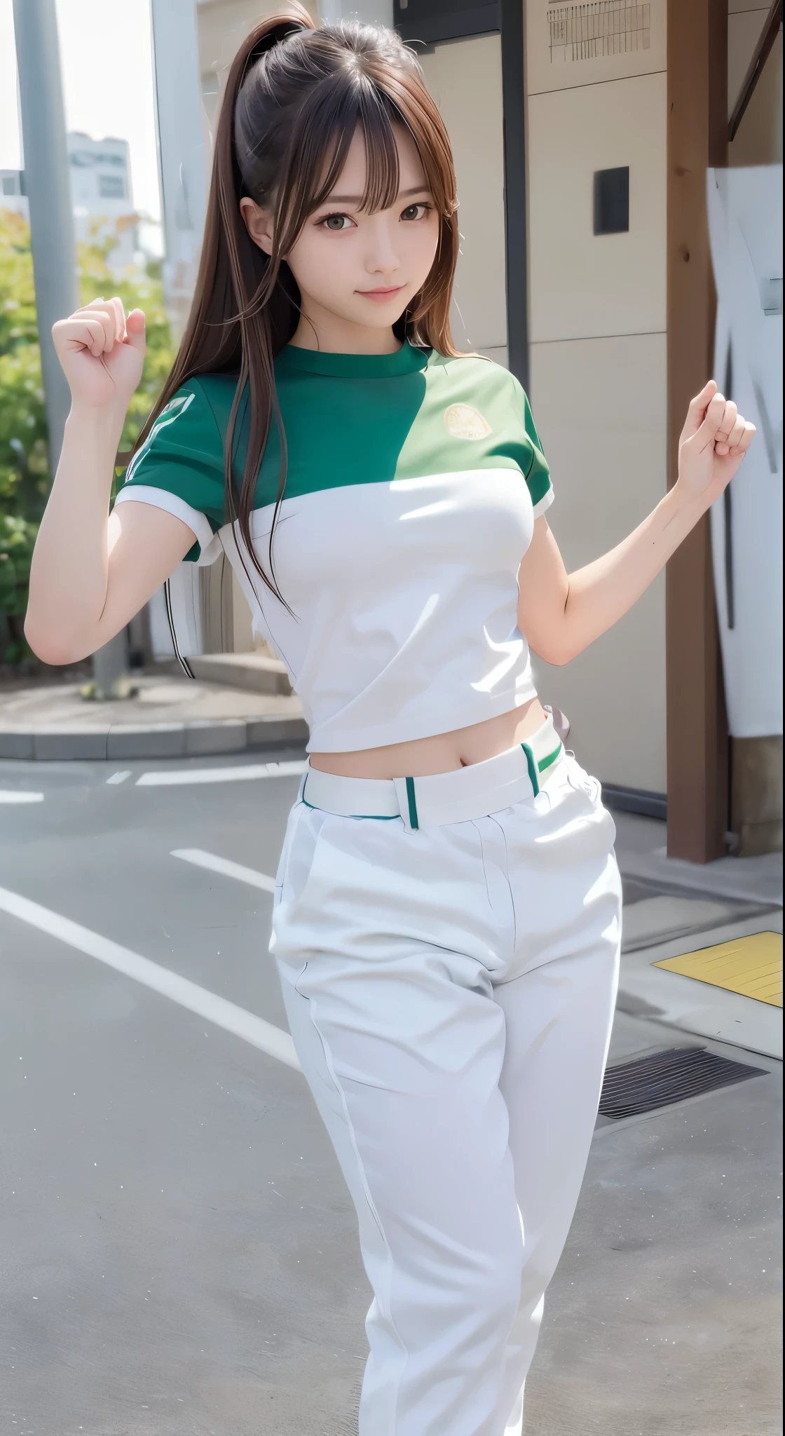 Paint in the natural color of a white karate uniform