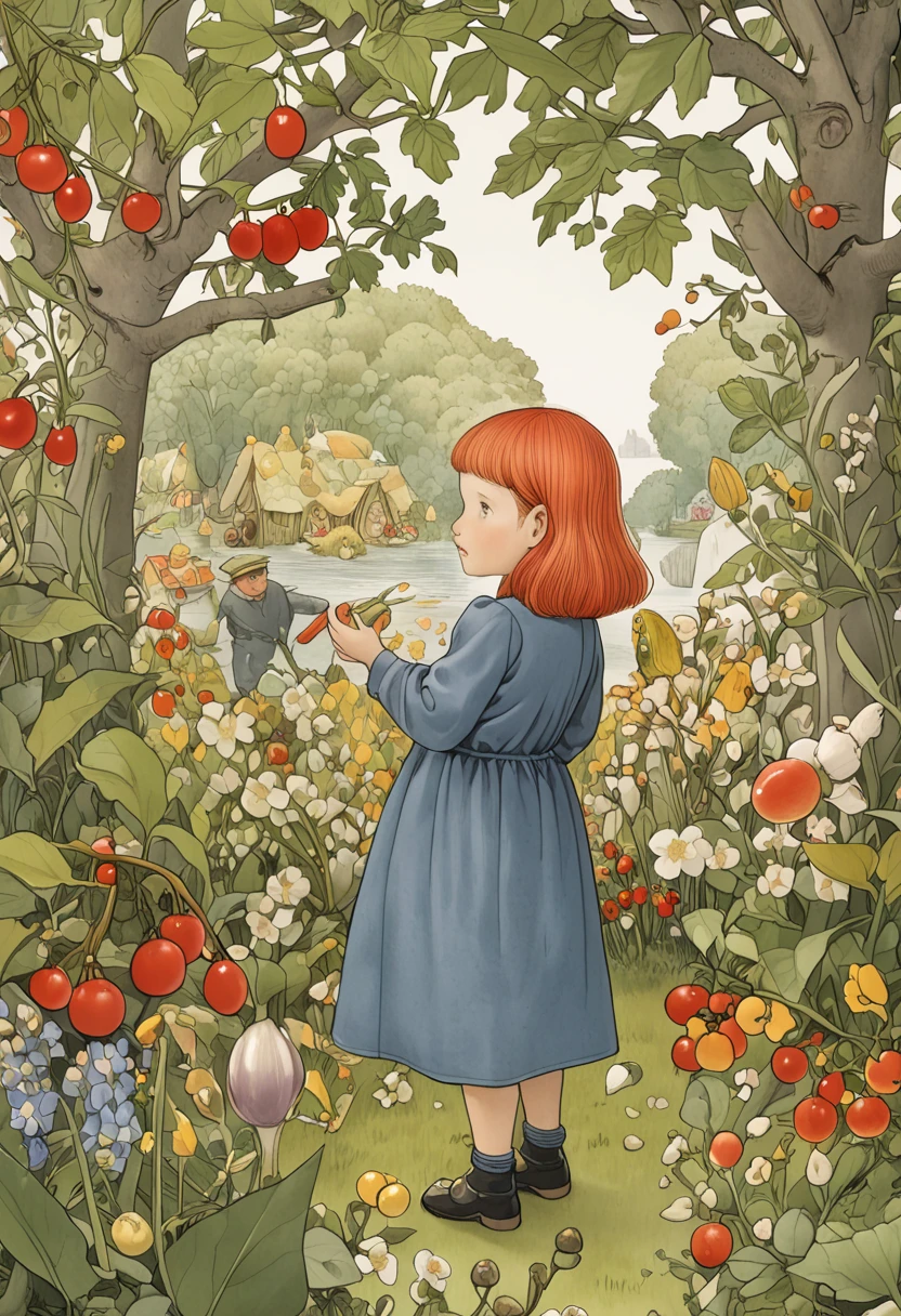 by Elsa Beskow, (best quality, masterpiece, Representative work, official art, Professional, Ultra high detail, 8k)