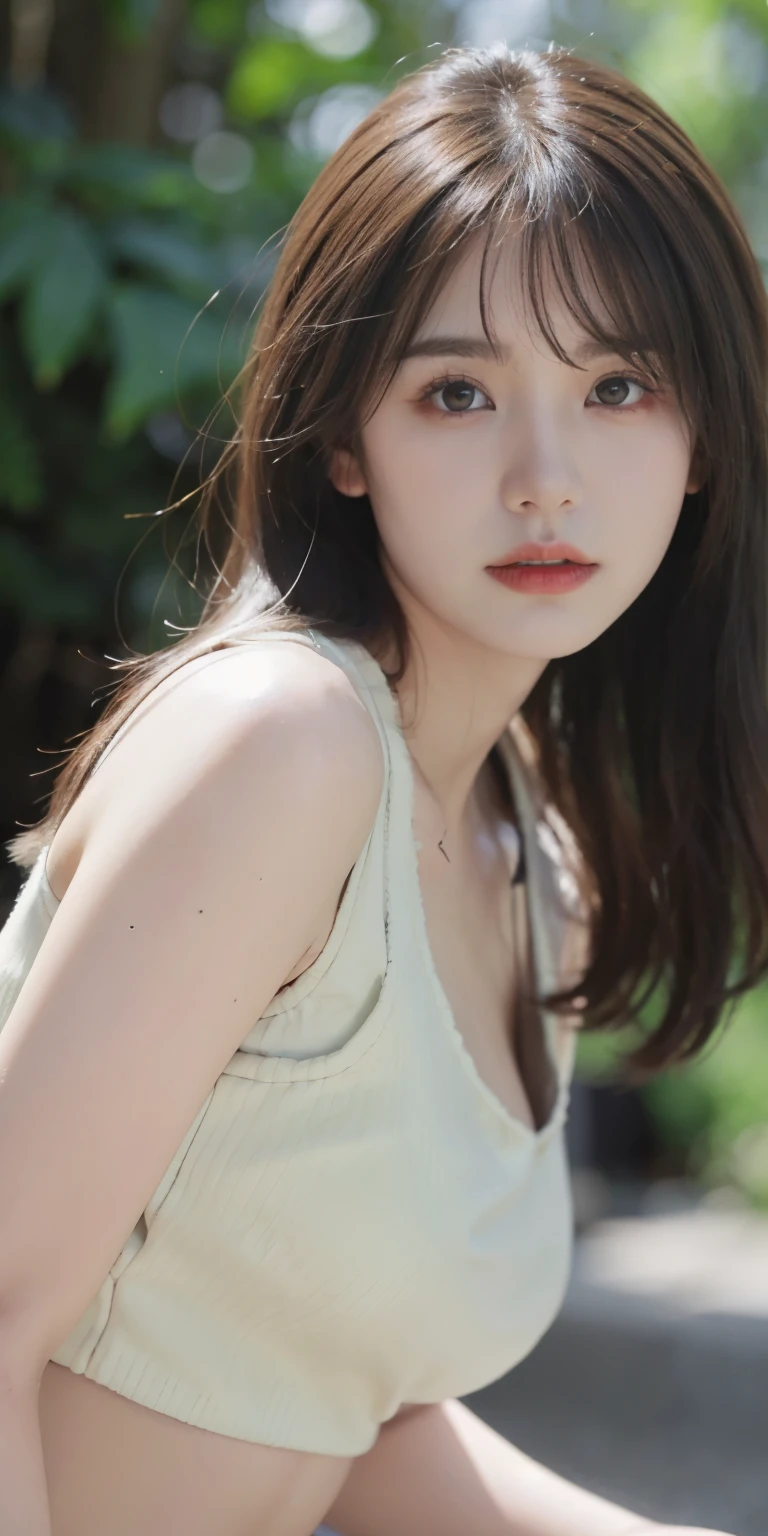 The prompt: "(best quality,4k,8k,highres,masterpiece:1.2),ultra-detailed,(realistic,photorealistic,photo-realistic:1.37),soft lighting:1.05,32,000,1 girl,20-year-old,realistic lighting,realistic face,face lighting,ray tracing,(brightened light:1.2),(improved quality:1.4),(best quality realistic texture skin:1.4),detailed eyes,brown eyes,blue eyes,black eyes,grey eyes,green eyes,fine facial details,high quality eyes,dark brown eyes,full body,upper body,underwear,tight,crop top,realistic,penis,handjob,squirting,blowjob,big breasts,ribbon"
