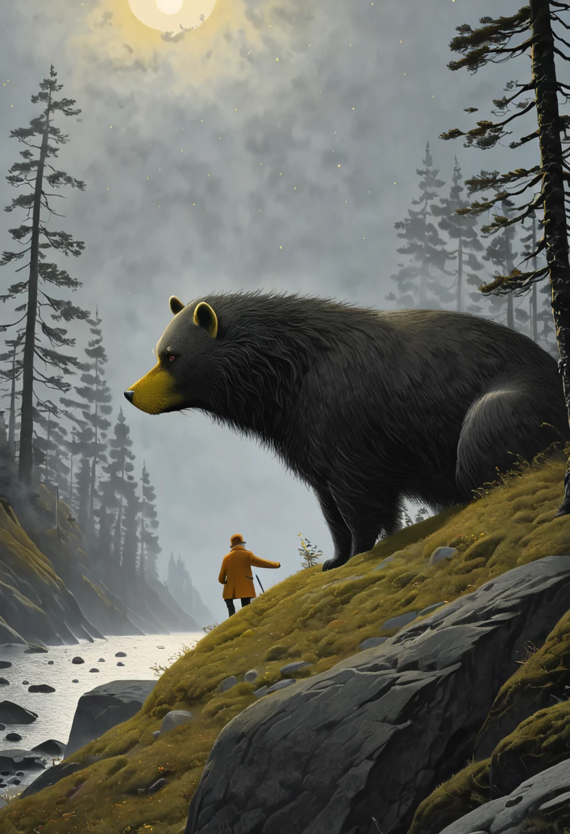 by Theodor Kittelsen, (best quality, masterpiece, Representative work, official art, Professional, Ultra high detail, 8k:1.3)