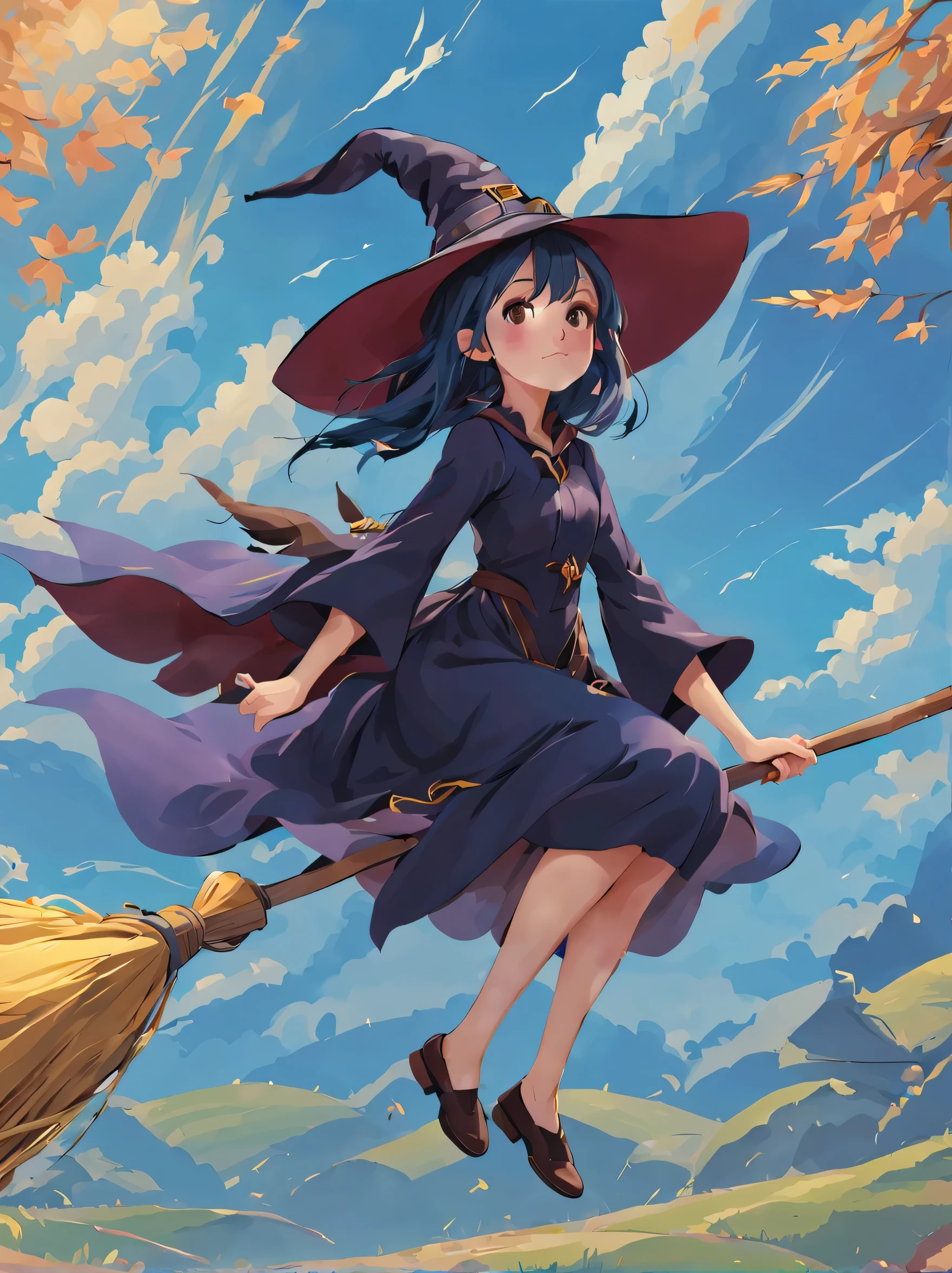 (masterpiece, highest quality:1.2),1 girl,perfect face,cute, ((((flying witch))),((Ride a broom)),broom flight,Straddling the broom,anatomically correct,masterpiece,highest quality,最高masterpiece,8K,,Wind,fantasy,,wonderful,, Mysterious, attractive, Whimsical, playful, adventurous, free, wonder, imagine, decide, skill, speed, movement, energy, realism, naturalistic, figurative, represent, beauty, fantasy culture, myth, fairy tale, folklore, Legend, witch, wizard, Magical creatures, fantasy worlds, composition, scale, Qianyoshi, midway point, background, perspective, light, color, texture, be familiar with, beauty, wonder.