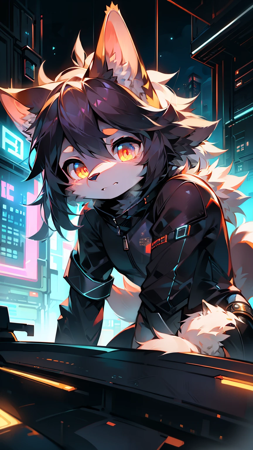 (((机械Wolf, style))), (((Wolf))) , (dynamic poses:1.0), focus only, center, Scale to fit dimensions, rule of thirds, outdoor, ((night view)), (Cyberpunk night street background: 1.5,dark sky,alley,孤独的alley,thick clouds, Detailed background:1.25), (best quality), (high resolution), (sharp focus), (Super detailed), (Very detailed), (extremely high quality art), 8k_wallpaper, (Very detailed CG 8k),(Very beautiful 8K CG), ((hyper super Super detailed perfect piece)), flawless, (((masterpiece))), illustration, bright colors, (complex), high contrast, selective lighting, double contact, human development report (high dynamic range), post processing, background blur,