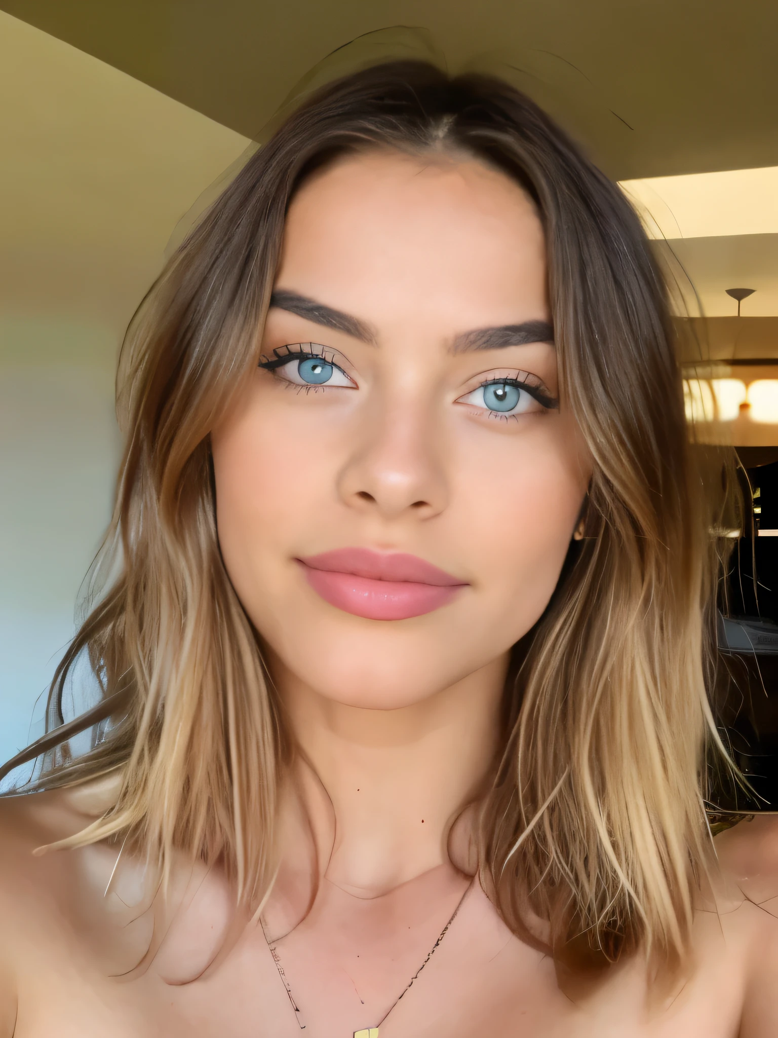 Very beautiful sexy blonde making a selfie, naked , breasts, light blue eyes, highly detailed, 18 years old, slim, innocent face, naturally wavy hair, high resolution, masterpiece, best quality, intricate high detail, highly detailed, sharp focus, detailed skin, realistic skin texture, texture, detailed eyes, professional, 4K, charming smile, shot with Canon, 85mm, slight depth of field, Kodak Color Vision, body in perfect shape, extremely detailed, photographer_\( ultra\), photographerrealistic, Realstic, Postprocessing, maximum details, roughness, real life, ultrarealistic, photorealism, photography, 8K UHD, photography