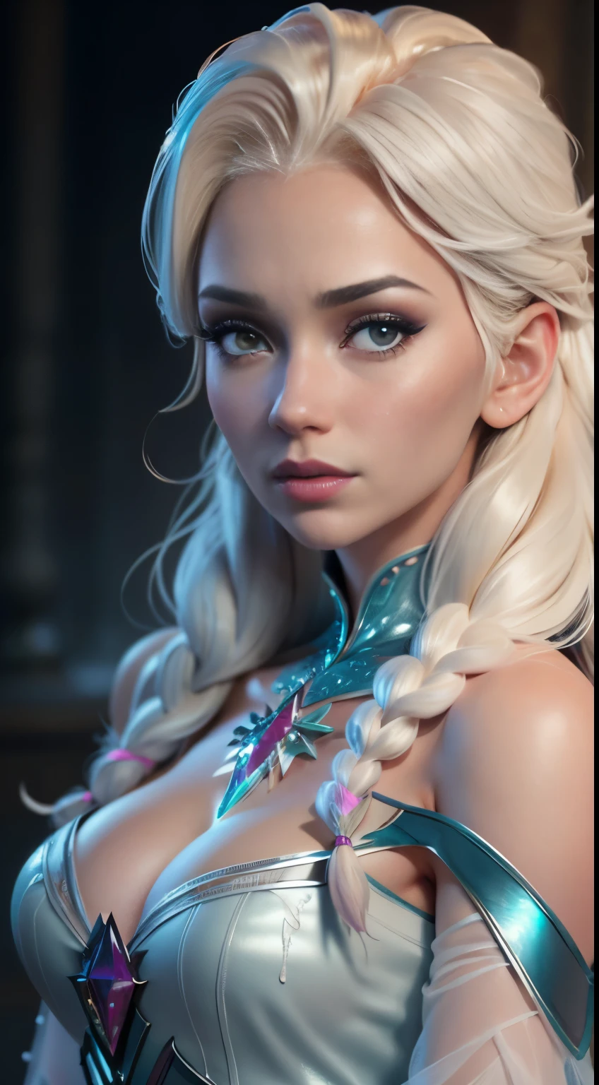 (elsa frozen-rose quartz SU mezclando modelos .) (ultra FUSIÓN) Highly detailed CG unity 8k wallpaper, style shot, complex, high detail, dramatic, highest quality movie still image, very detailed, masterpiece, best quality, character design, Elsa, Elsa from Frozen,Diamante Rosado fusión (( Dark style)), realistic ultra-detailed rendering style, natural light, sharp character design, (hard focus, 8k), (((natural skin texture))), 8k textures, soft cinematic lighting, adobe lightroom, dark room, hdr, Sophisticated, Elegant, Rich Detail, Sharp Focuilm Look) )), Soothing Tones, Detail Frenzy, Intricate Detail, Super Detail, Low Contrast, Soft Film Lighting, Dull Colors, Exposure Blending, HDR, Fade, 35mm, f/1.4, ISO64, f16, 25 sec.