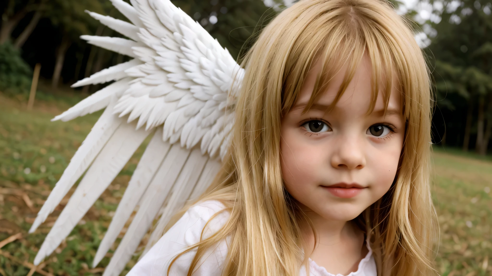 kids blonde long hair fallen angel 