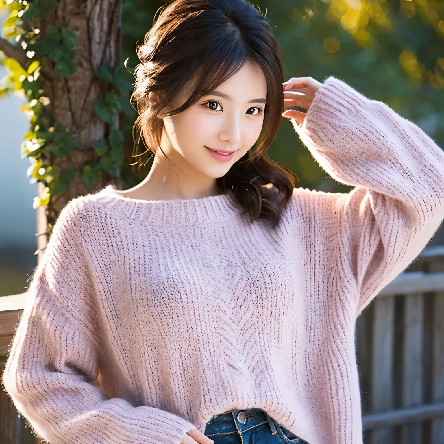 knit sweater beauty