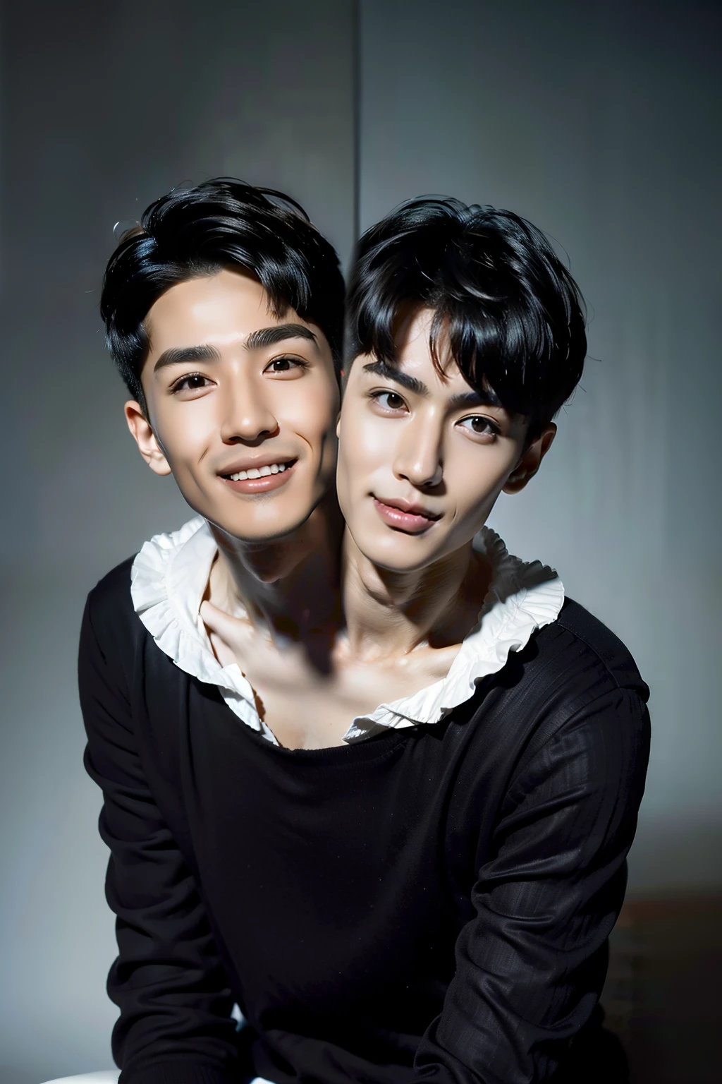 A man and his boyfriend, romantic, close up, garden