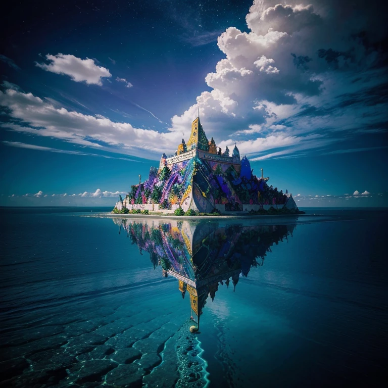 Lucid dreams exploration. Surreal landscapes. Vivid colors. Abstract interpretation. By Salvador Dali.