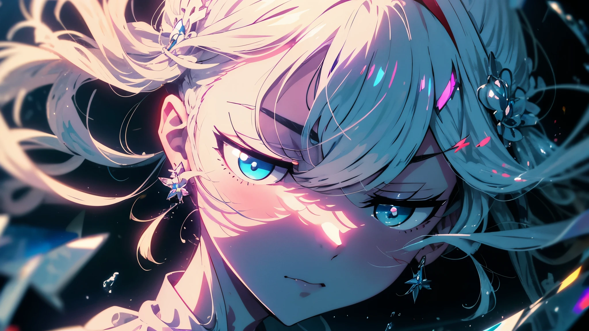 anime chica con pelo blanco and blue eyes holding a bouquet of flowers, pelo blanco deity, arte de anime digital detallado, chica con pelo blanco, pelo blanco lady, fondo de pantalla de arte anime 8 k, guweiz en pixiv artstation, Fondo de pantalla de arte anime 4K, Fondo de pantalla de arte anime 4k, Fondo de pantalla manga 4k, Brillantes ojos azules, pelo blanco, Fondo de pantalla animado 4K