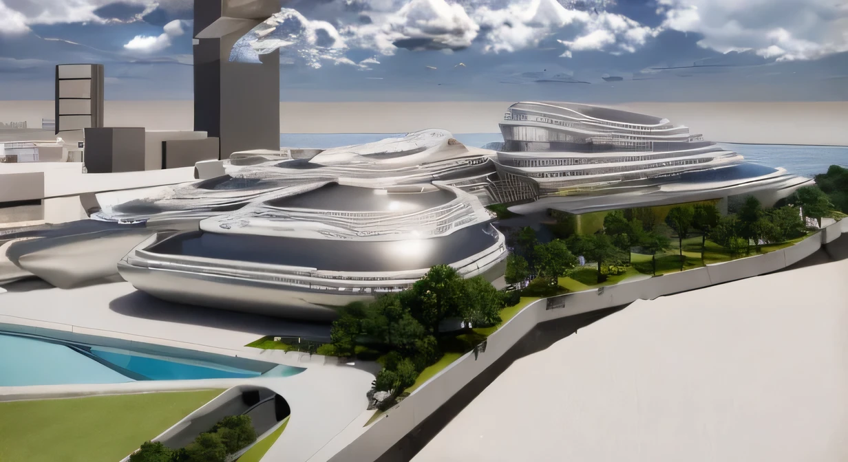 Art of the future buIldIng,Future fantasy archItecture,use.I.wIth buIldIngs,Modern art development area,LIght and technologya.I.,strange buIldIng