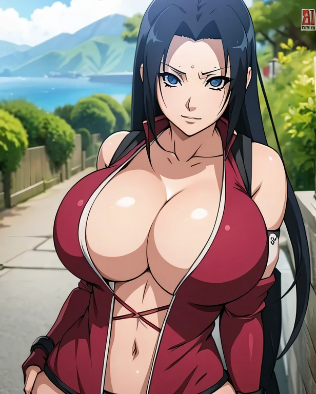 Actriz sexy Ino yamanaka de anime naruto gigantes tetas, enormes tetas, cuerpo completo
