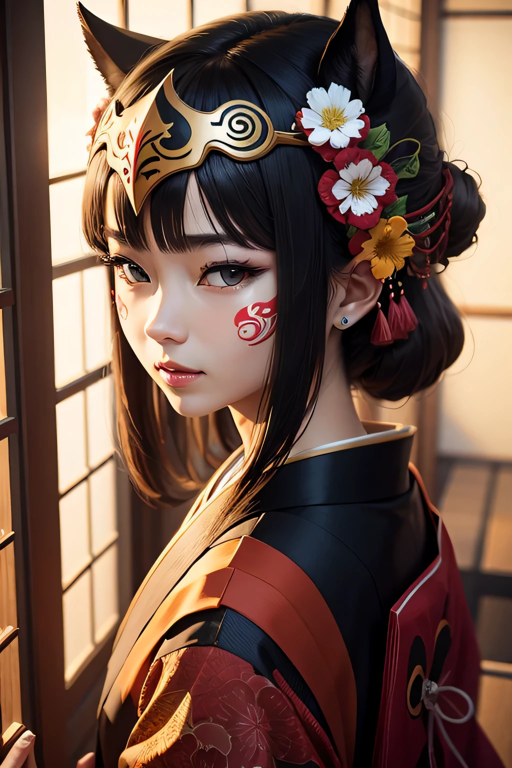 japanese decorated mask