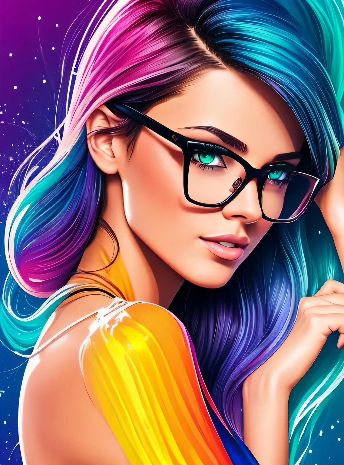 realista, retrato de corpo inteiro de uma jovem, 20 anos de idade. corpo perfeito, realistic corpo perfeito composition, corpo molhado na chuva, cena da cachoeira. lindos olhos castanhos realistas, cara fria, pele clara, Good looking, arte da tatuagem, sexy liquid acrylic sexy outfit, Copos (eyes in the center of Copos), sonhadora luz quente, volumetric light, polpa estilo aventura, dynamic gradients, cores vivas, Illustrations, curvas vetoriais altamente detalhadas, simples, suave and clean, arte vetorial, suave , Design de personagem, cinema, surrealismo, cartazes, collection of masterpieces, lush cores vivas, sunset, guache molhado. alta qualidade de imagem, Detalhe meticuloso, trabalho realista perfeito 