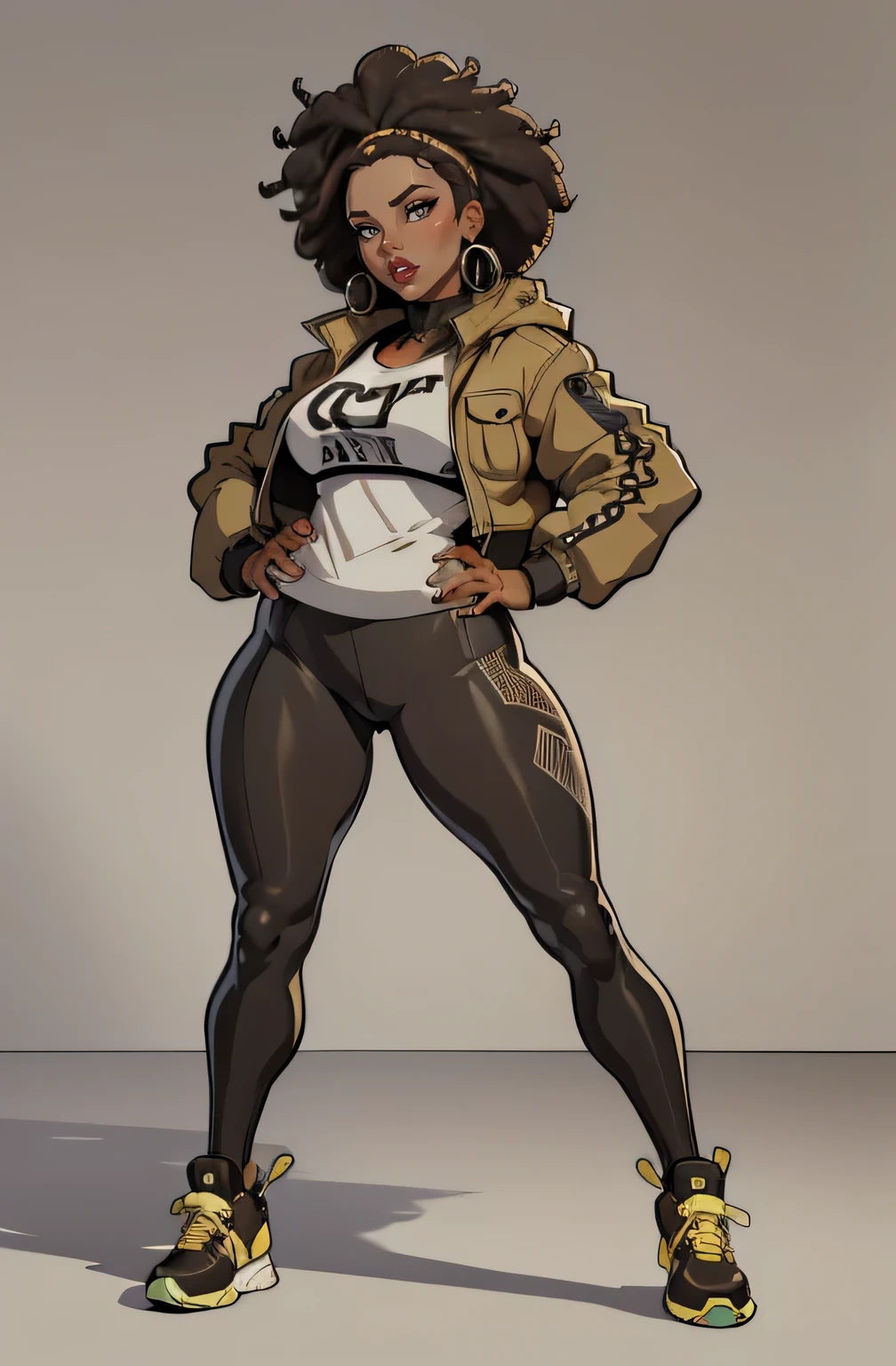 (masterpiece),(intricate details), 1 femboy, mature femboy, glasses, round glasses, round glasses, shoulder length black hair, medium length black hair, shoulder length hair, long hair, tan skin, dark skin, black skin, small breasts:1.2, flat chest, small , big hips, tomboy face, gold eyes, yellow eyes, blushing face, smile, smug smile, dark tech wear shirt, casual dark goth top, casual dark tech wear, dark long sleeve shirt, dark crop top, (((thick thighs, plump:1.5, big hips))), ((gym short, spats, black leggings, sport shorts, fish net stockings, Doc Martin boots, bike shorts)), neutral background, no background, blank background