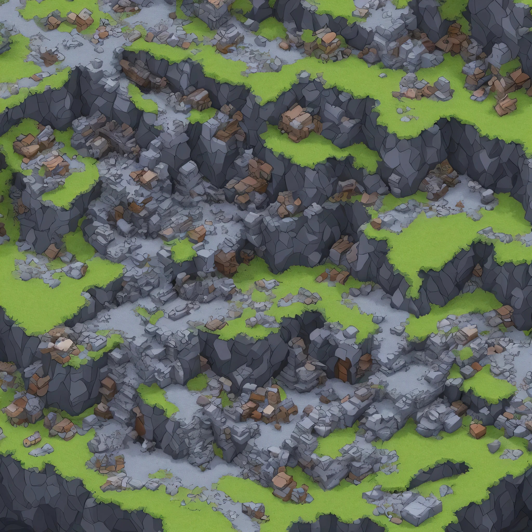 Isometric map of a goblin cave