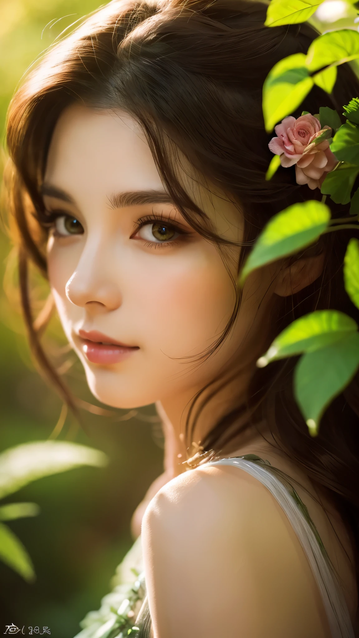 portrait,detailed illustration,17 year old girl,beautiful detailed eyes,beautiful detailed lips,extremely detailed eyes and face,long eyelashes,medium:oil painting,fantasy setting,dragon,small dragon,flying dragon,mysterious forest,lush greenery,enchanted atmosphere,(best quality,4k,highres,masterpiece:1.2),ultra-detailed,realistic:1.37,vivid colors,warm color tones,soft lighting