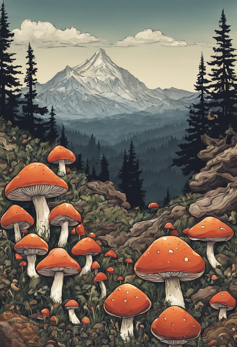 Mountains full of mushrooms
