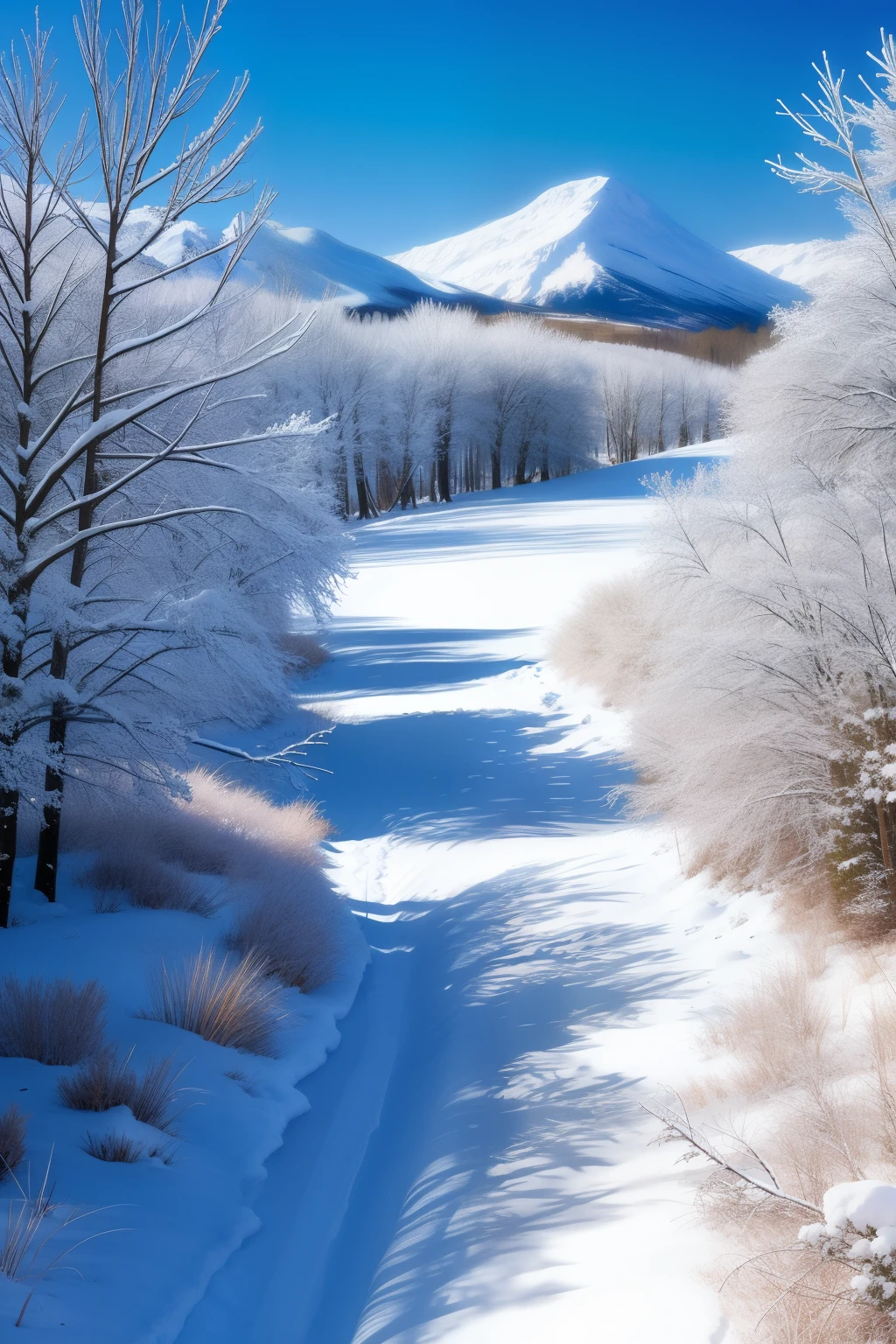 snow spring landscape high resolution