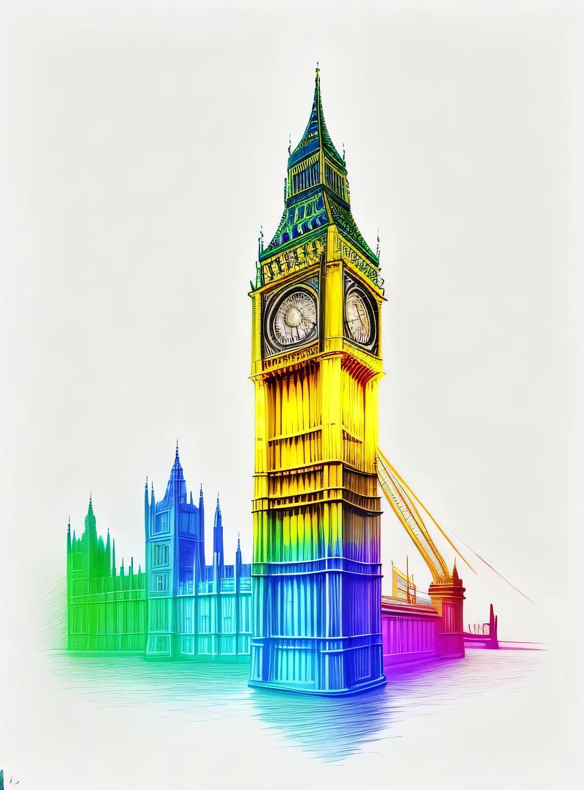 RainbowPencilRockAI big ben