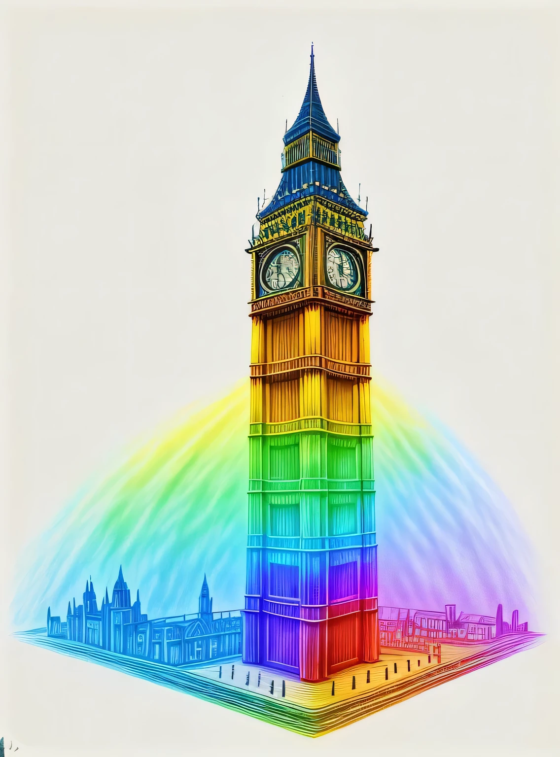 RainbowPencilRockAI big ben