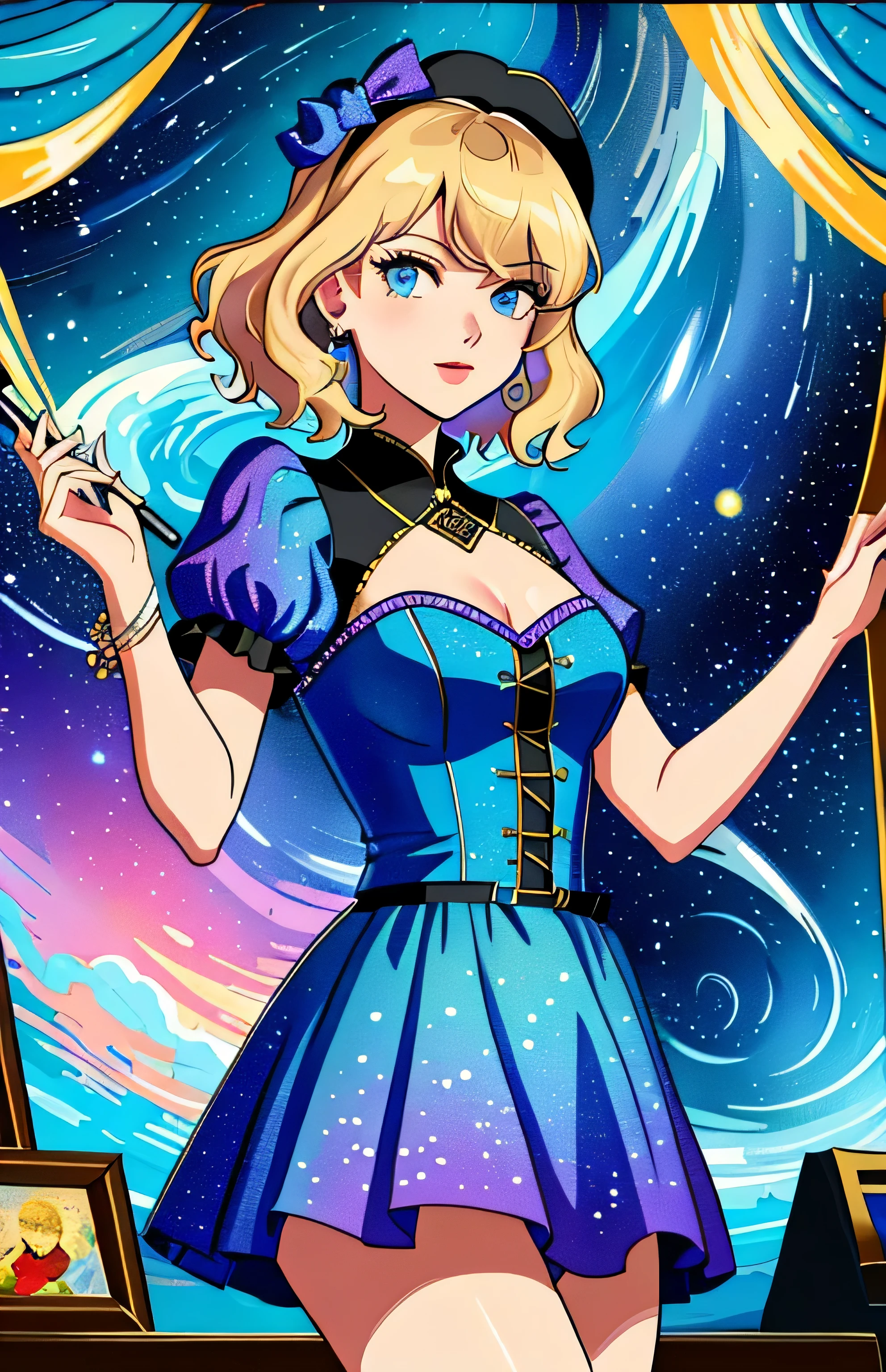 "taylor swiftie" in the style of van gogh