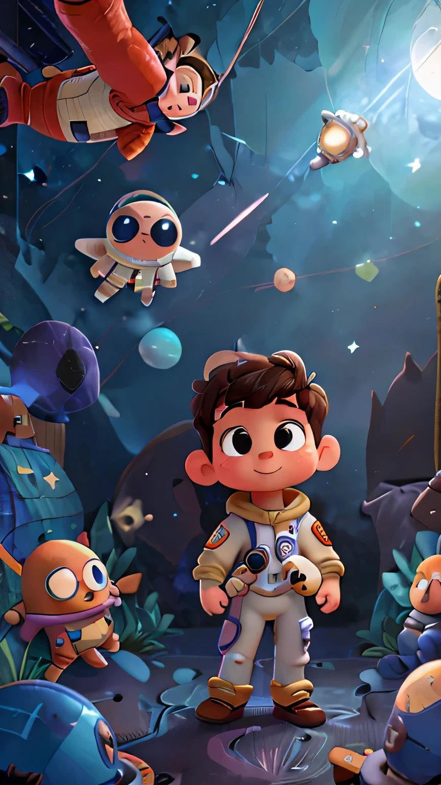 a ??? as an astronaut in outer space