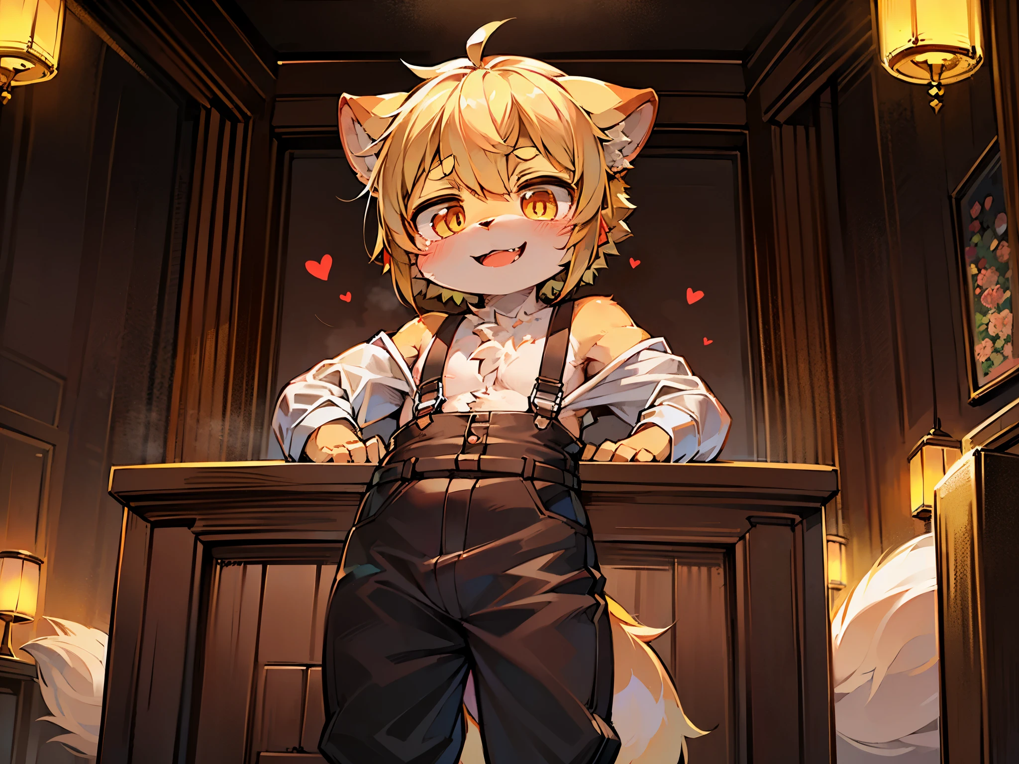 Shota anime character with naked cat ears and cat tail sitting on chair, Kagamine rin, key anime art, handsome anime pose, blonde boy with yellow eyes, anime boy, high quality doujin art, orange-haired anime boy, strongest pose, key anime visuals, tall anime man with blue eyes, holding pudica pose, male anime character, highly detailed delicate doujin art, foot close-up