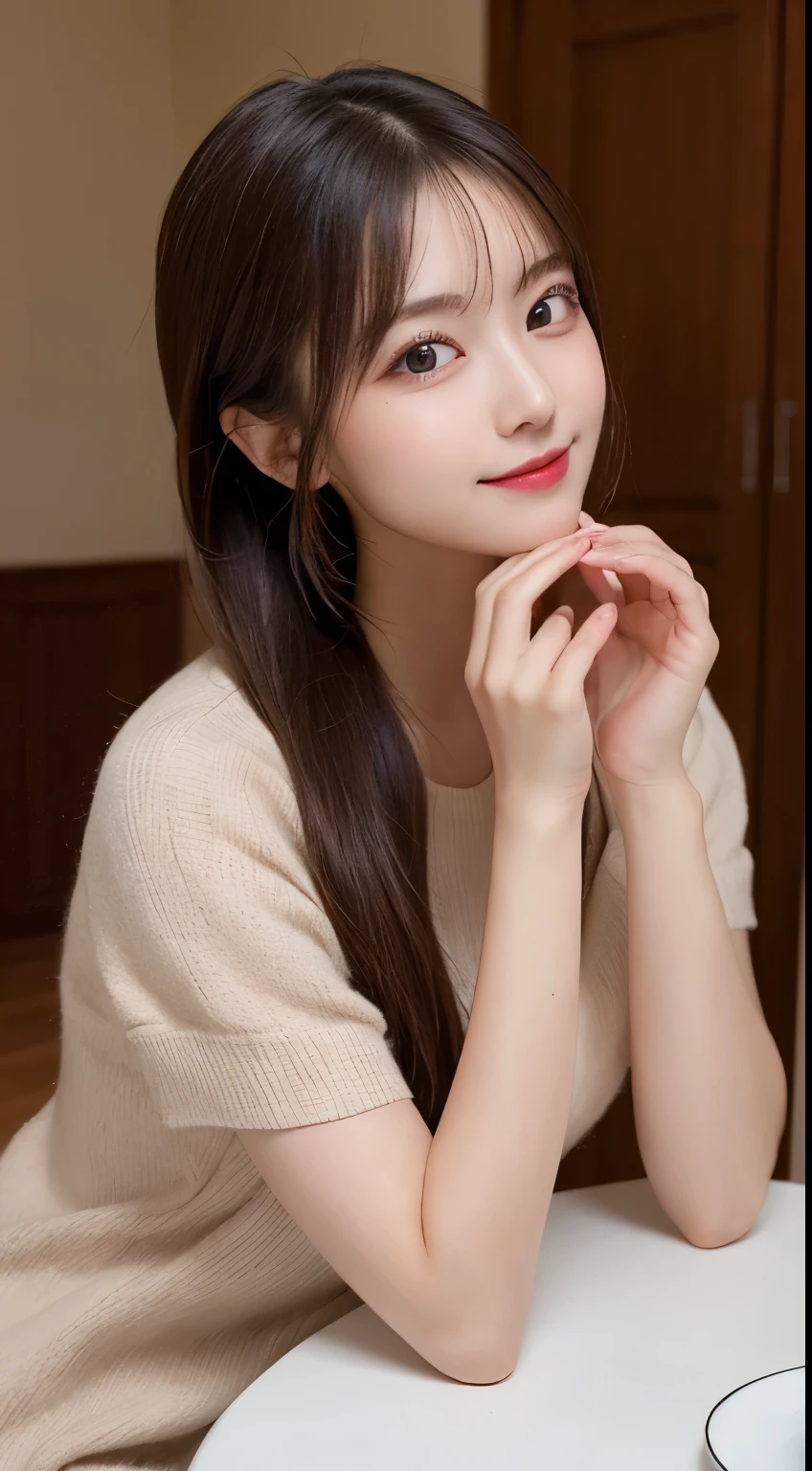 table top, highest quality, shape, Super detailed, finely, High resolution, 8k wallpaper, 完璧なダイナミックな構shape, beautiful and detailed eyes, straight hair, small breasts, natural color lip, random sexy pose,smile,20 year old girl、midnight、beautiful and detailed face、perfect and beautiful face,Big eyes、RAW photo、Expressing feminine poses with your whole body、beautiful and detailed eyes、small face、beautiful duplex、slim face and style,luxury brand mink coat(inner:winter dress)、beautiful golden ratio face,Twin Ponytail Hair,bright look,Photographed focusing on beautiful legs
