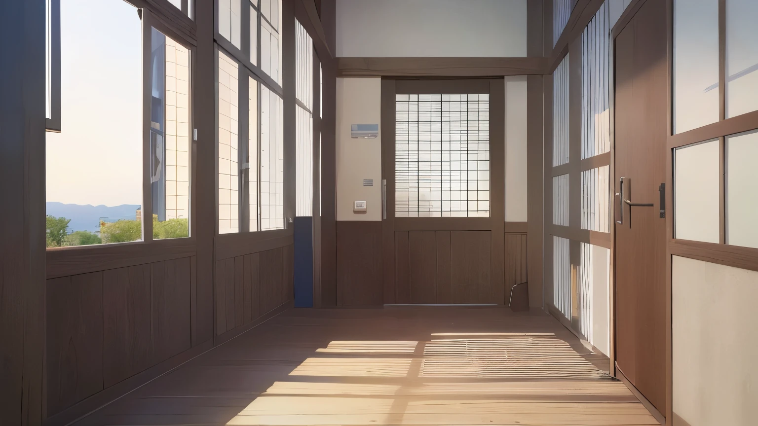 classroom、machine、Open door