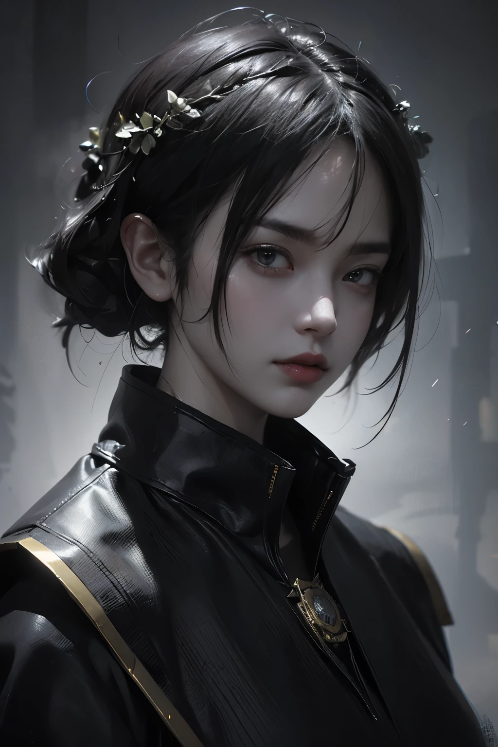 Game art，The best picture quality，Highest resolution，8K，(A bust photograph)，(Portrait)，(Head close-up:1.5)，(Rule of thirds)，Unreal Engine 5 rendering works， (The Girl of the Future)，(Female Warrior)， 
20岁少女，((Hunter))，An eye rich in detail，(Big breasts)，优雅高贵，冷漠，勇敢的，
（Medieval-style fur combat clothing，Glowing magic lines，Animal skin clothing with rich details），Medieval Lady Knight，Medieval ranger，
拍照姿势，简单背景，Movie lights，Ray tracing，Game CG，((3D Unreal Engine))，oc渲染反射纹