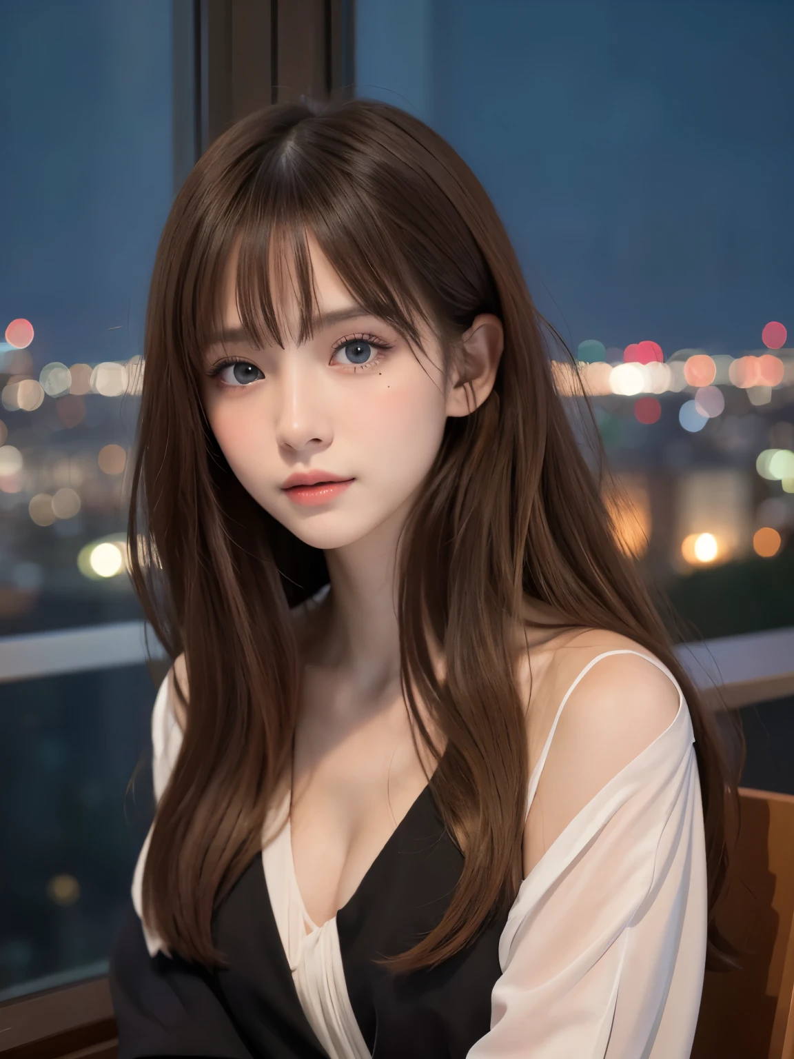(Front Focus),(in the darkness nigth:1.6),Surrealist portraits of women by David Hockney and Alphonse Mucha,Fantasyart,photographrealistic,动态照明,art stations,poster for,Volumetriclighting,extra detailed face,4 k,awardwinning, , 1girl in, In the Dark, deepshadow, lowkey, Cowboy Shot,(Official clothing:1.4),Long whit hair,whaite hair,Perfect posture, mix4,(64k uhd, RAW Photos, best qualtiy, tmasterpiece:1.2), one girls,fully body photo,Camel corset,High Slit Mini Skirt,e Blue Eyes,(realisticlying, photos realistic:1.37), 1girll, adolable, Overlooking the city, the night, Sateen, moisture, profetional lighting, photon maping, Radio City, physically-based renderingt, Gradient Black Color Hair, black colored hair, short and wavy hair, girl with, White Ball Suit, high quality picture, hight resolution, 1080p, (Clear face), (Detailed face description), (Detailed hand description), (tmasterpiece), (Exquisite CG), extreme light and shadows, dishevled hair, The work of the master, Rich details, (Finely detailed facial features), (top quality picture), (tmasterpiece), (Detailed eyes), Look ahead with your eyes, fine clavicle,(Squatting Pose), (The best ultra-real:1.3), (The best illustrations), (Highest high resolution), (Superb Detail), (Most Best Illustration), (Beautiful detail eyes), (Ultra-high detail), (The best masterpieces), (wall-paper), (Super best detail face), (Tight abs), (Realism Surrealism) , (Blushing whitening skin), (best qualtiy), (((1girll))), (hyper realisitc, The photo is surreal:1.37), (ultra - detailed), (adolable), (独奏), (ssmile:1.15), (Keep one's mouth shut) , (beatiful detailed eyes), (((Whiten skin))), (White skin), (bright skin), (pretty skin), (Fresh skin), (Realism Surrealism), (best qualtiy), ((large boob: 1.2)), (The bikini: 1.1), (Highly detailed face and skin textures), (Fine eyes), (Very realistic), (portrait of 20 years old), (Perfect beautiful) (Details of face), (cute face), (beautidful eyes), (Perfect Eye Detail), (Perfect Anatomy), (Ex