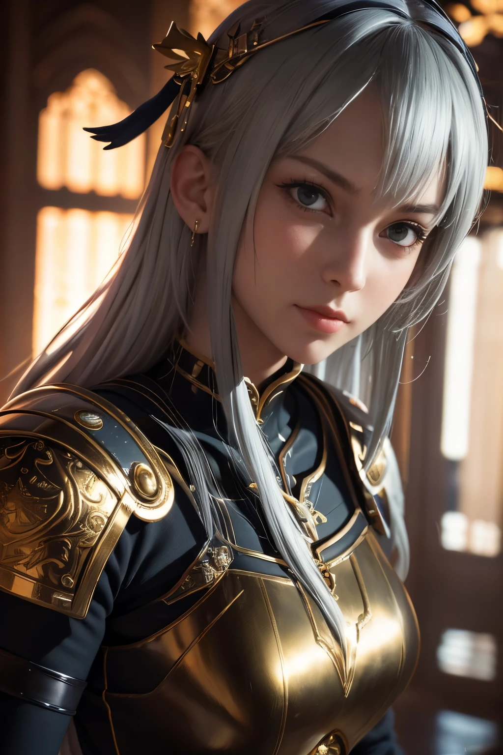 Game art，The best picture quality，Highest resolution，8K，(A bust photograph)，(Portrait)，(Head close-up:1.5)，(Rule of thirds)，Unreal Engine 5 rendering works， (The Girl of the Future)，(Female Warrior)， 
20岁少女，((Hunter))，An eye rich in detail，(Big breasts)，优雅高贵，冷漠，勇敢的，
（Medieval-style fur combat clothing，Glowing magic lines，Animal skin clothing with rich details），Medieval Lady Knight，Medieval ranger，
拍照姿势，简单背景，Movie lights，Ray tracing，Game CG，((3D Unreal Engine))，oc渲染反射纹