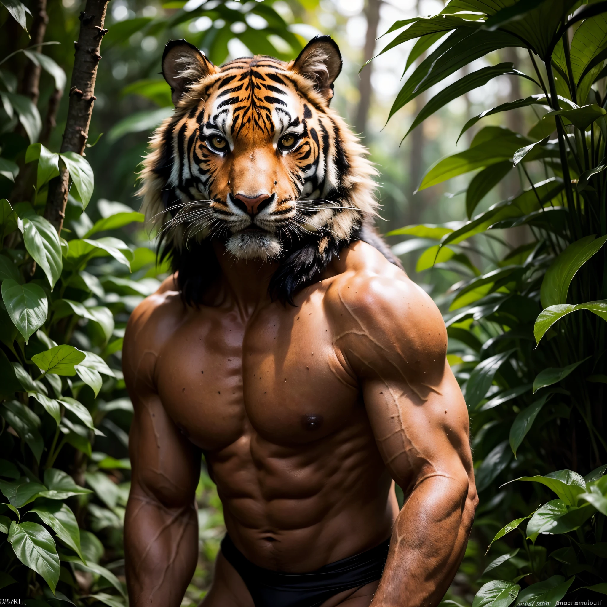 (Gambar srigala, Masterpiece, best quality, 8k, intricately detailed tiger image, hyperrealistic, ultra-high definition, raw photograph, tiger in the jungle, sunset background, lifelike fur texture, intense eyes, sharp claws, realistic leaves and vines, realistic shadows and highlights, detailed musculature, squeezed muscle effect, cinematic portrait, dramatic lighting, moody atmosphere, (detailed skin:1.4), (realistic:1.4), (photorealistic:1.4), (stunning:1.2), (beautifully captured), (wildlife masterpiece), fine details)

With