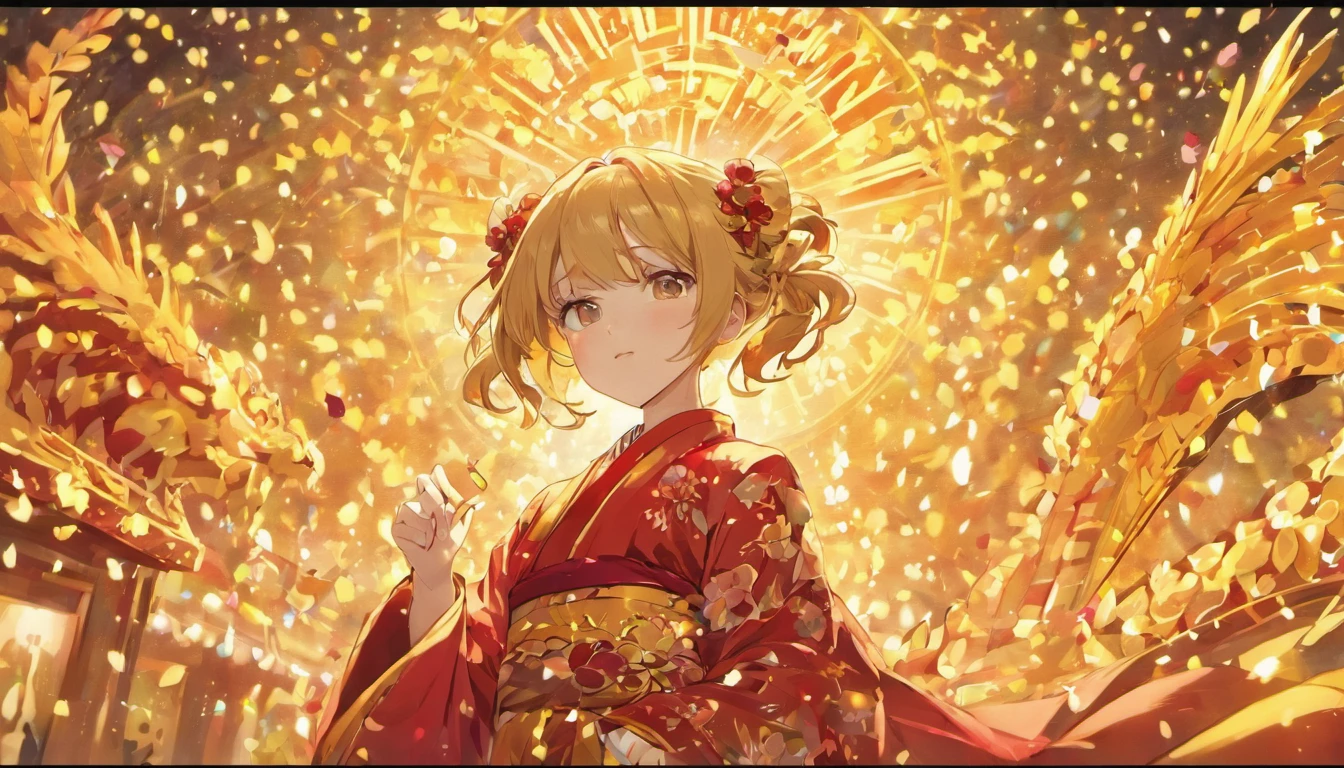 New year picture scroll　Spring Festival, where red and gold are precious
