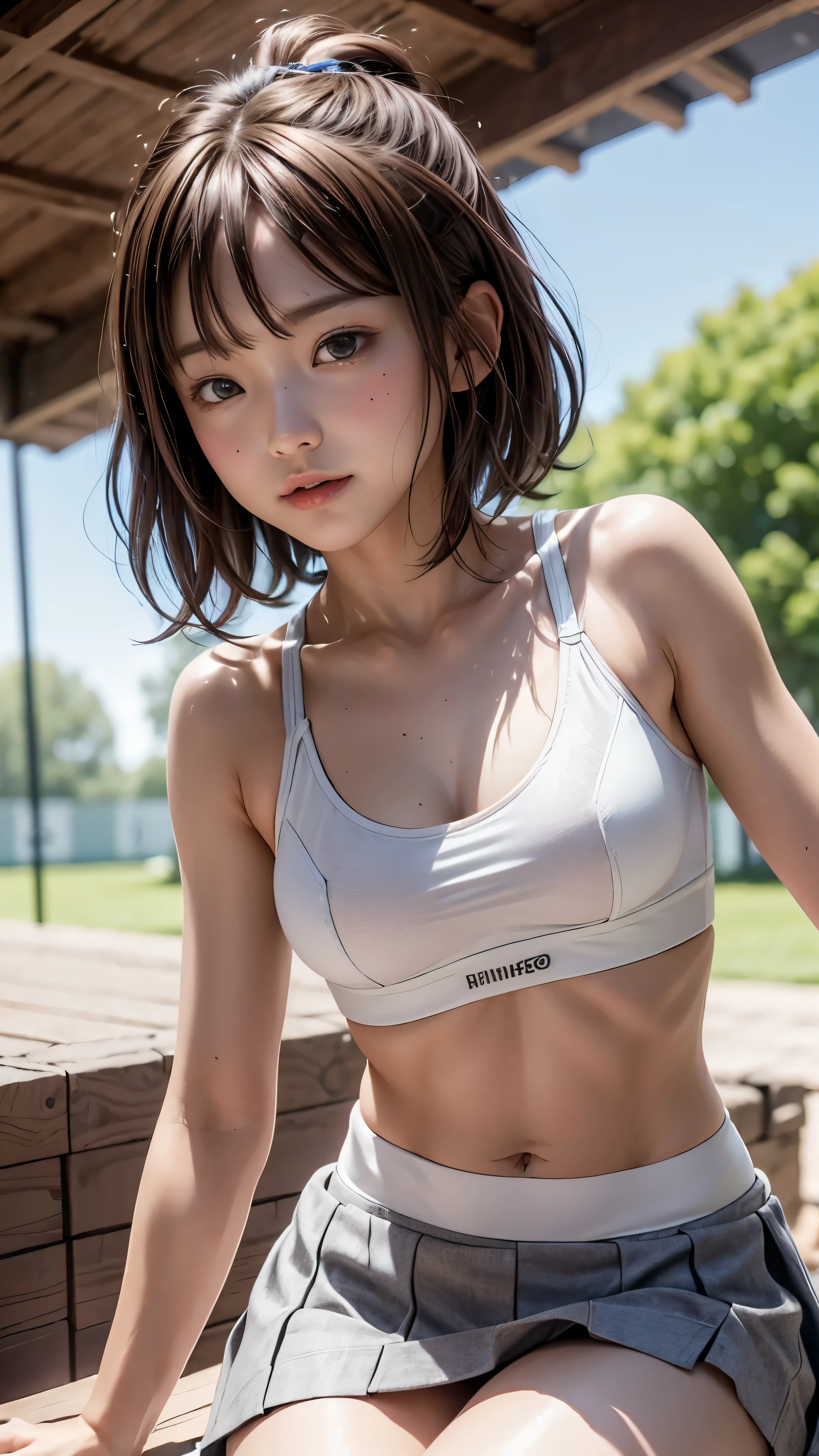 ((highest quality)), ((masterpiece)), (be familiar with:1.4), 。.。.。.3D, 美しいplay sports oftenとmini skirtの女性の画像,nffsw(high dynamic range),ray tracing,NVIDIA RTX,super resolution,unreal 5,scattered below the surface,PBR texturing,Post-processing,anisotropic filtering,written boundary depth,maximum clarity and sharpness,multilayer texture,Albedo and specular maps,surface shading,Accurate simulation of light-matter interactions,perfect proportions,octane rendering,two-tone lighting,wide aperture,Low ISO、White balance、Rule of thirds、8,000 students、((Englishman))(((play sports often,mini skirt)))(((brown hair)))