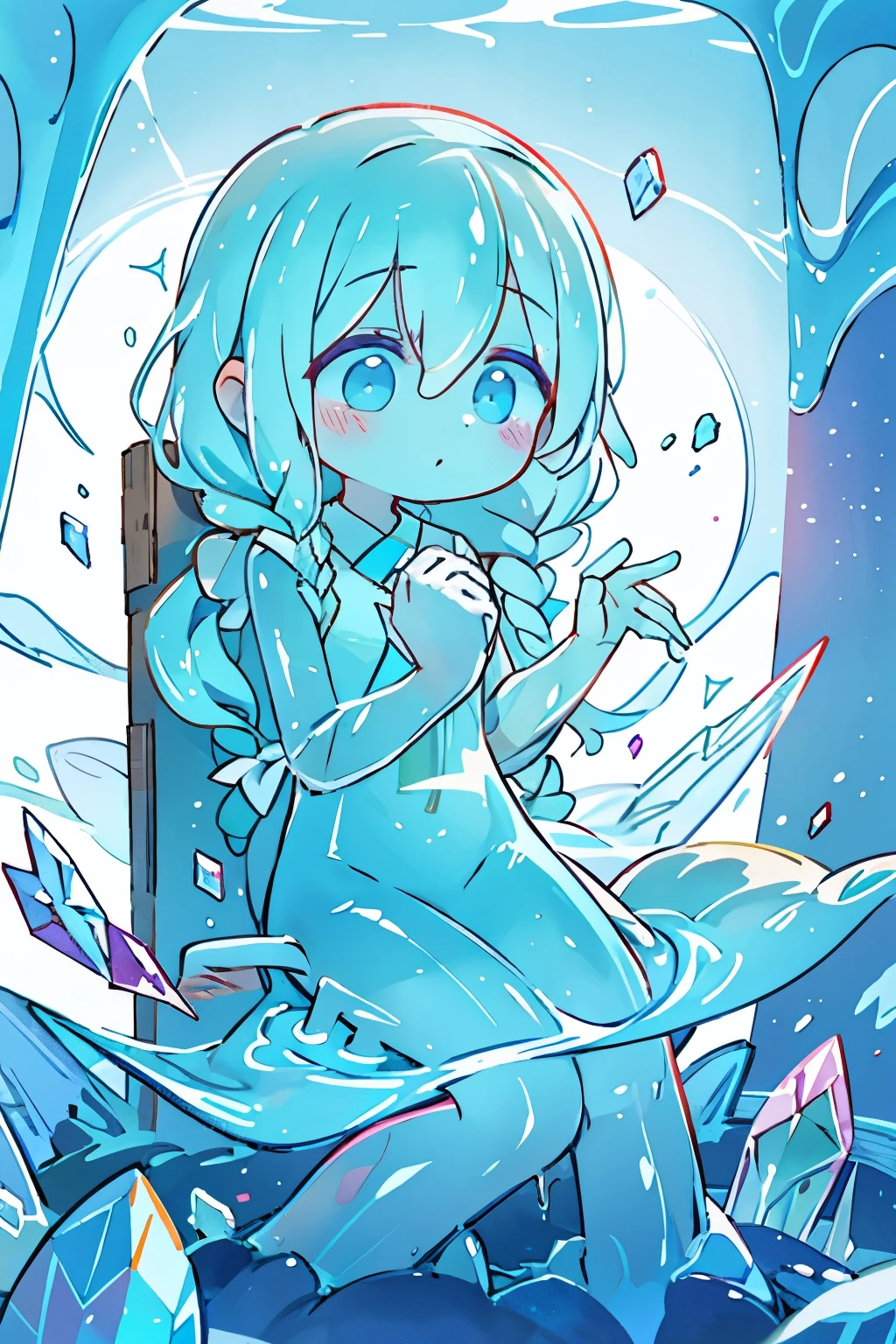 out-of-body girl、pass through the wall、Crystal clear body、pastel space