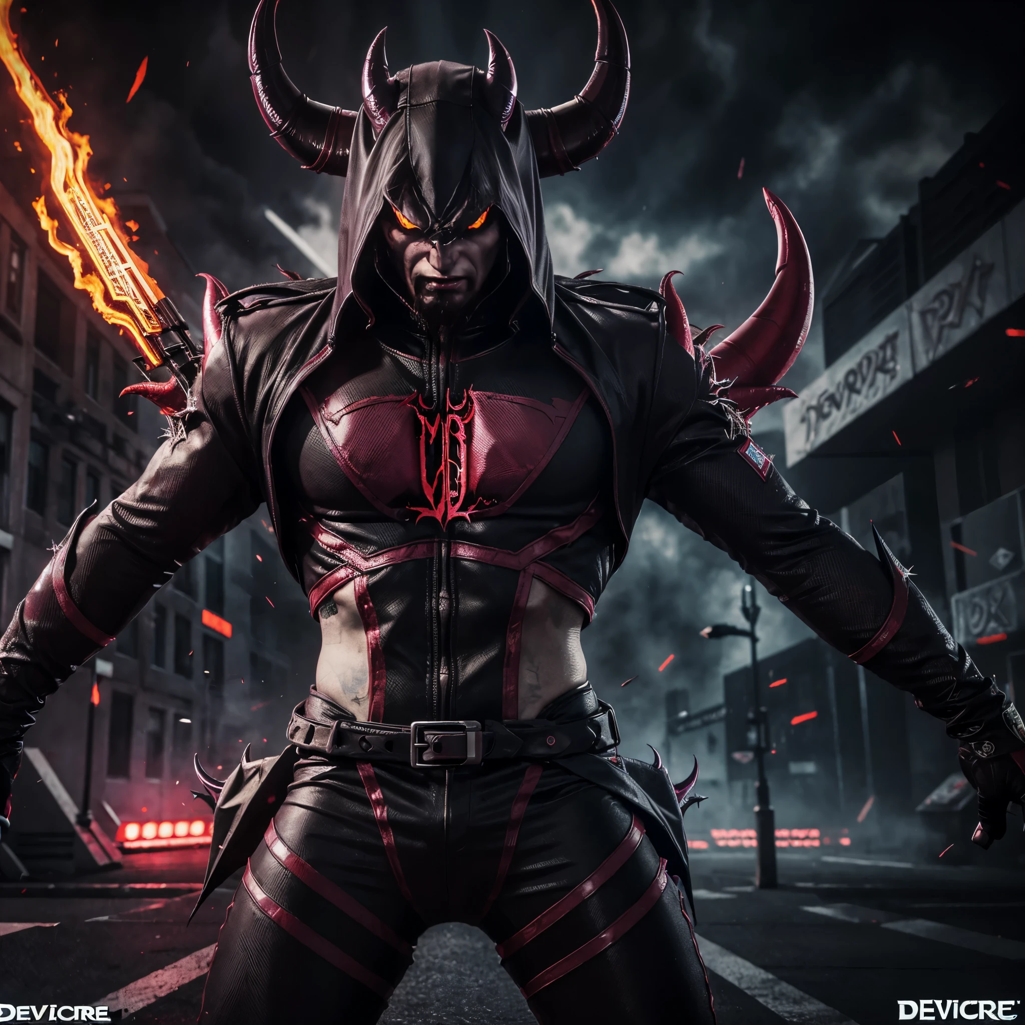 Random scene, (Devilcore:1.6), hyper realistic, 8k, vibrant colors, sharp image