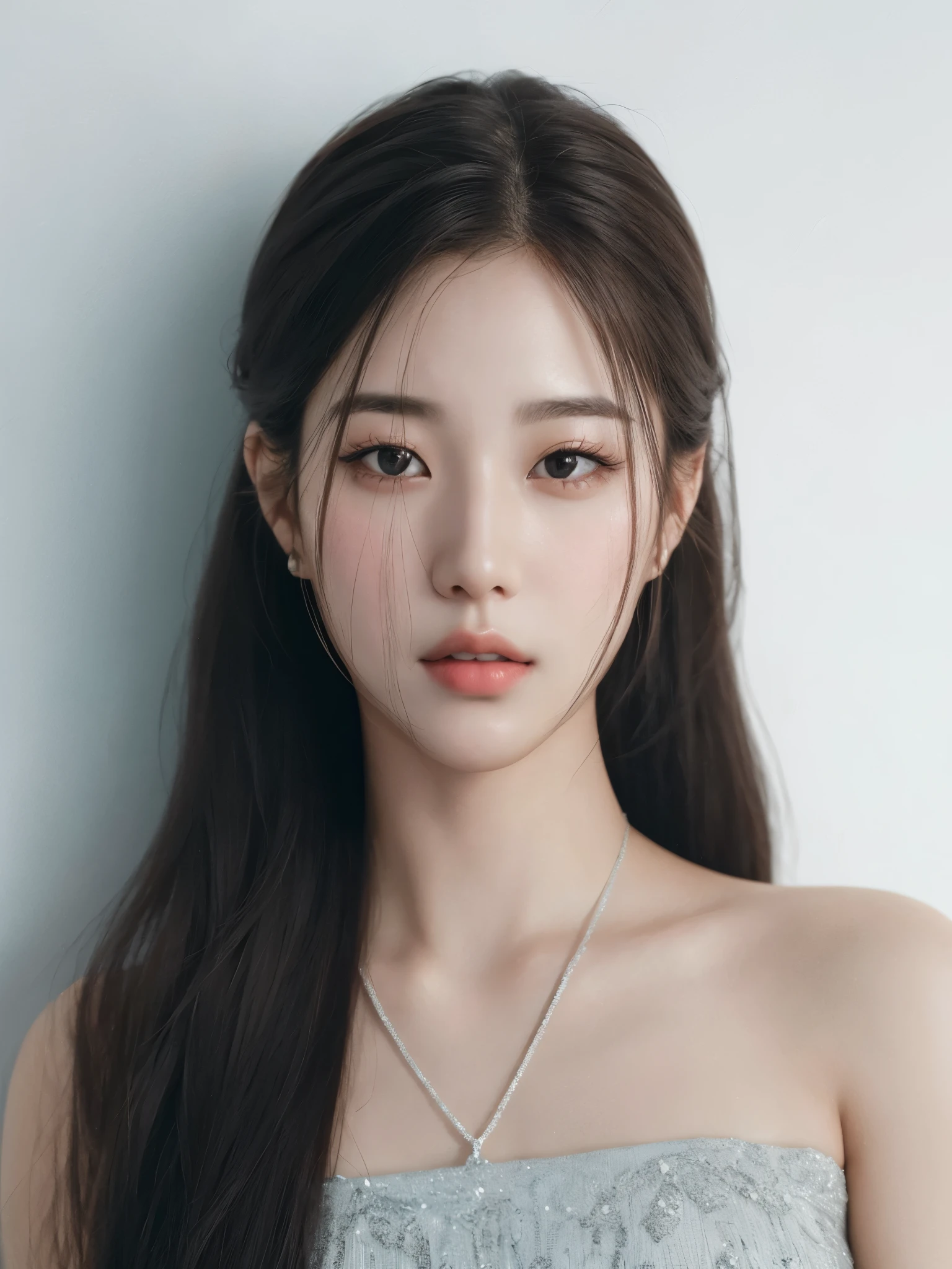 ((Best quality, 8k, Masterpiece :1.3)), 1girl, Pretty woman with slender abs :1.3, (Long hair, Huge breasts :1.2), Cardigan :1.1, Ultra-detailed face, Detailed eyes, Double eyelid , Red eye