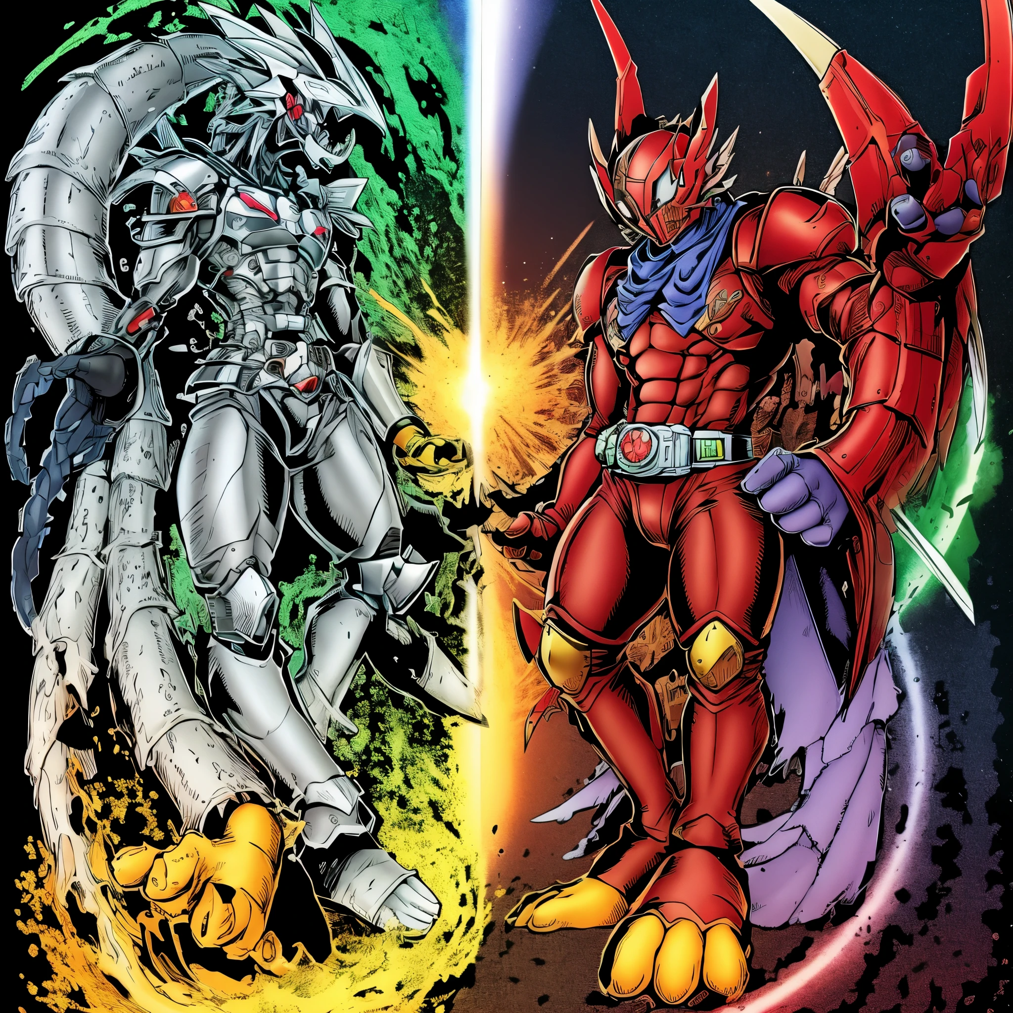 kamen rider, dragon, digimon, rojo, 1 solo, chico, bufanda, espada,