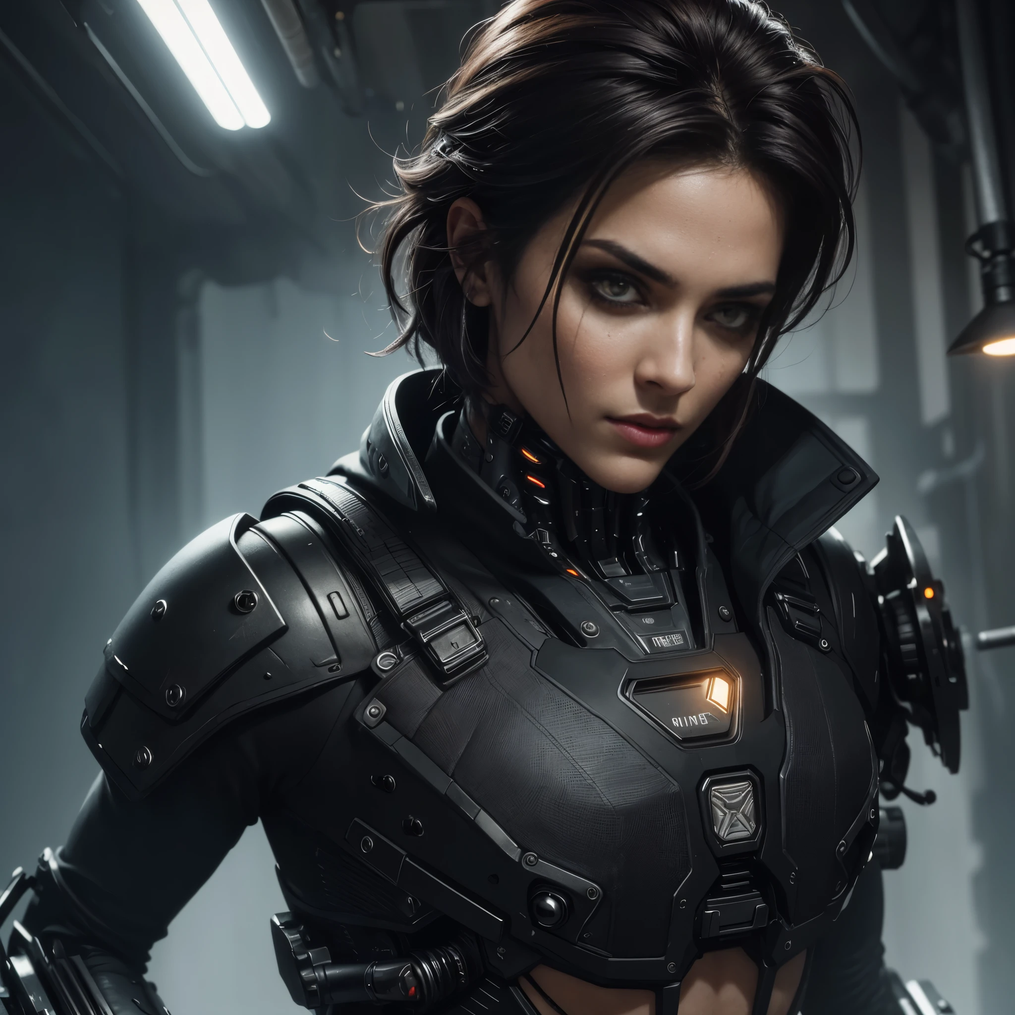 (((mulher))), (((melhor qualidade))), (((obra prima))), (((adulto))), (((1girl))), ((( corte de cabelo bob ))), Uma gladiadora cyberpunk mulher de 25 anos com corpo perfeito, shoulder pads with metal spines, Gladiadores do Brooklyn, (( corte de cabelo bob )), tiny leather panties, camiseta de time de rugby rasgada, quase nua no estilo selvagem urbano de Simon Bisley para a capa da revista Heavy Metal, Cabelo loiro curto, Minimum clothing, Metal protection on the left arm with intricate graphics, dark orange with white stars and checkerboard pattern white and navy blue and copper, armadura, cheio de pontas e rebites, (((do joelho pra cima))), cabelos loiro branco curto, no fundo uma parede pintada por Shepard Fairey com um design intrincado