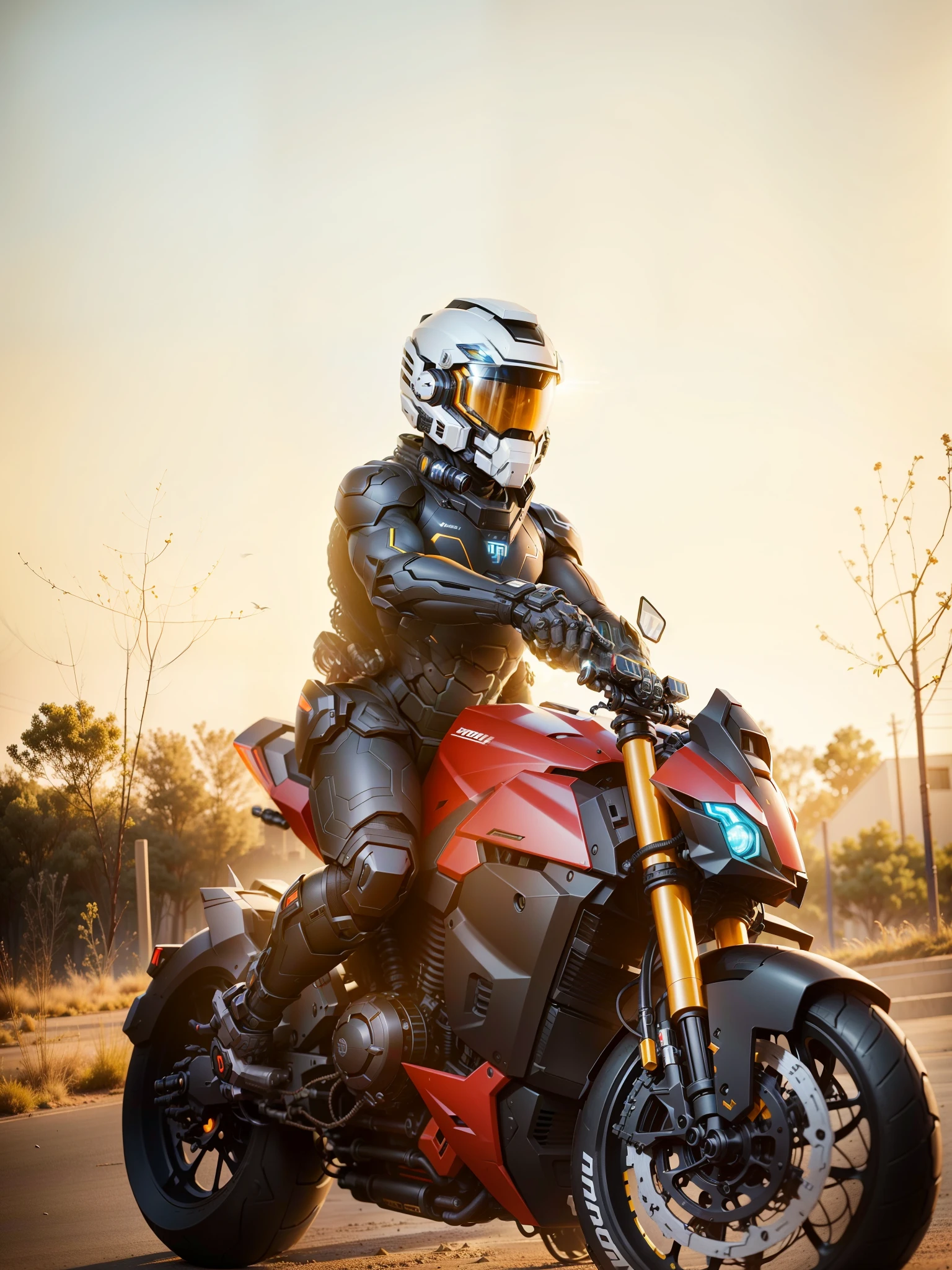 strong,Handsome black mecha cyber warrior,Information mechanical motorcycle,High-tech black full-face helmet,nour, biology, MSHN people,High-tech helmet,Surreal, steel, complex design, Crazy details, detailed, The lines are extremely clear, light, Shoot real, detailed杰作