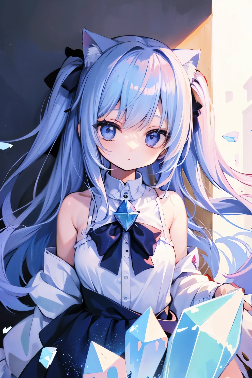 out-of-body girl、pass through the wall、Crystal clear body、pastel space