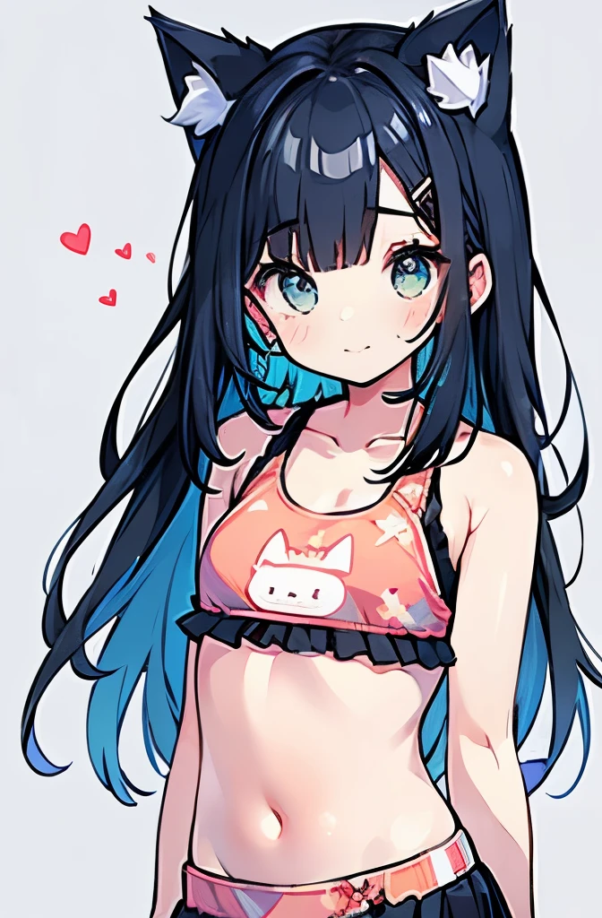 boxing、teenage girl、、belly button、stomach、skirt、Cat ear、cute