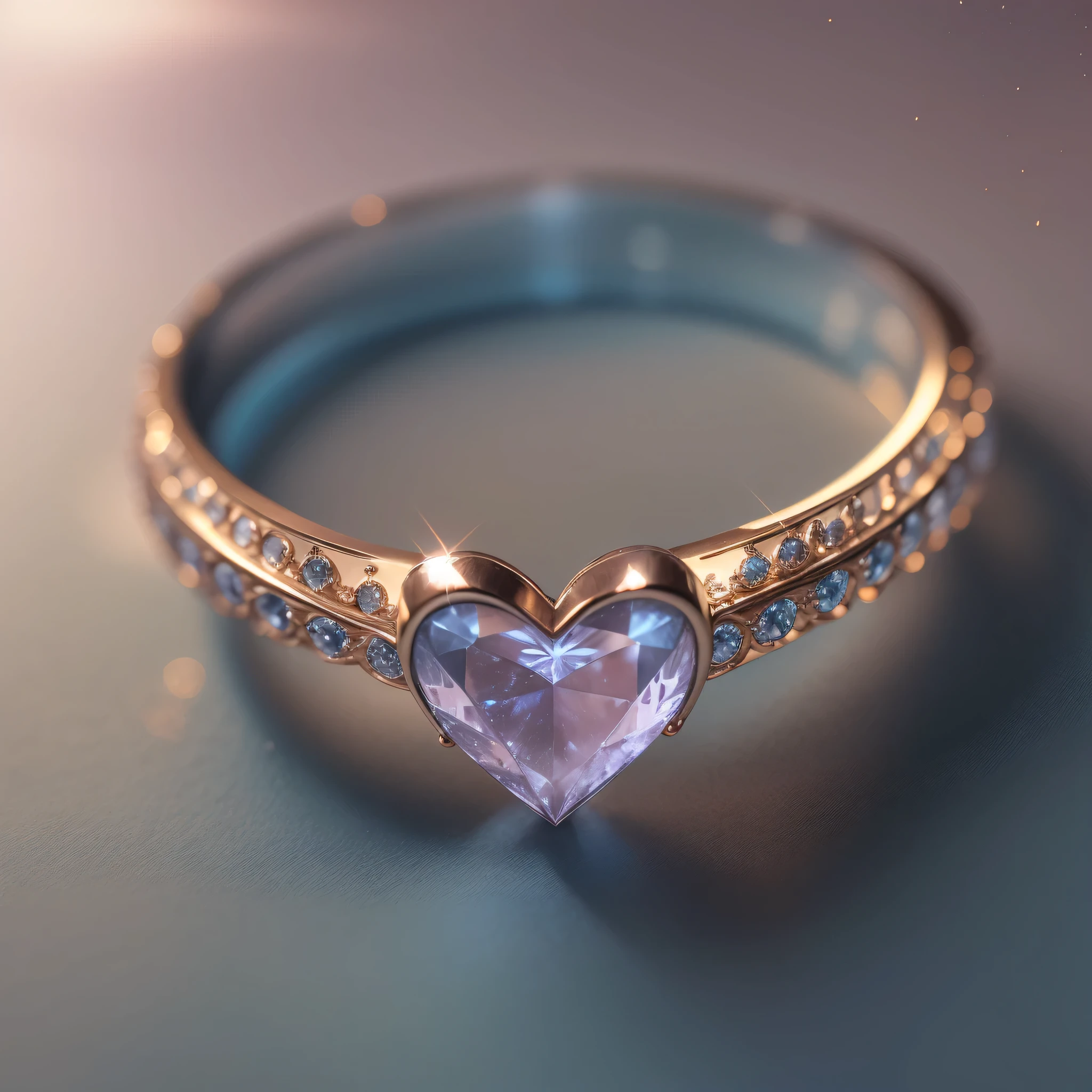 masterpiece,Best quality,ultra high resolution, contract for 8 thousand., SLR camera, High quality,(photorealistic:1.4), cinematic lighting, HDR,beautiful heart shaped diamond ring, shines with brilliance and splendor, ,Motion design,c4d,Rendering,Light and shadow, starry sky，starry sky на ринге,