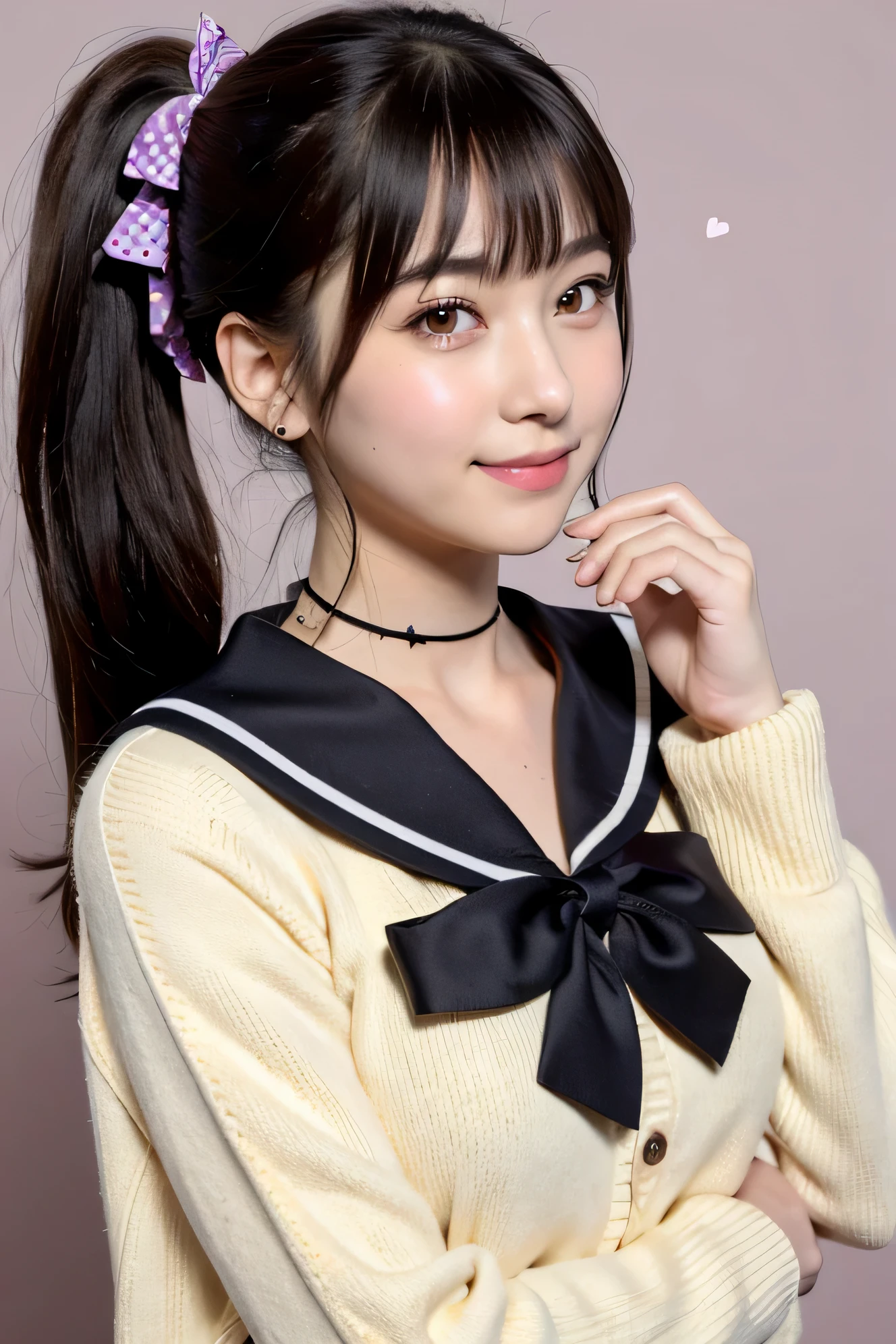 girl，single，Long hair，Looking at the audience，Bangs，blue eyes，Bow，Ribbon，Upper Body，White hair，Bow，bow tie，Lips，eyelash，蓝Bow，白Bow，Lace，curls，lifelike，Smiling