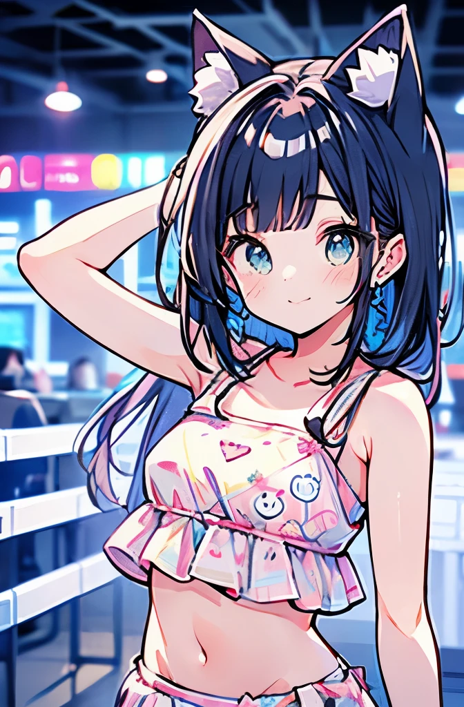 boxing、age girl、、belly button、stomach、skirt、Cat ear、cute