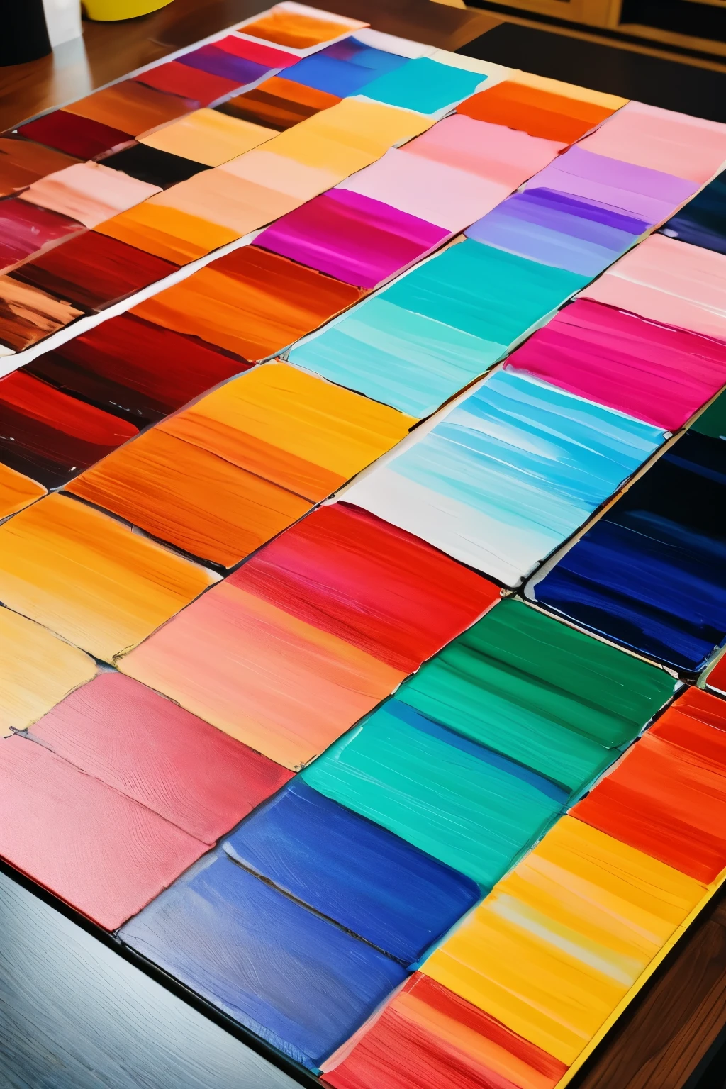 Created a painting board with multiple colors, abstrait, courbes